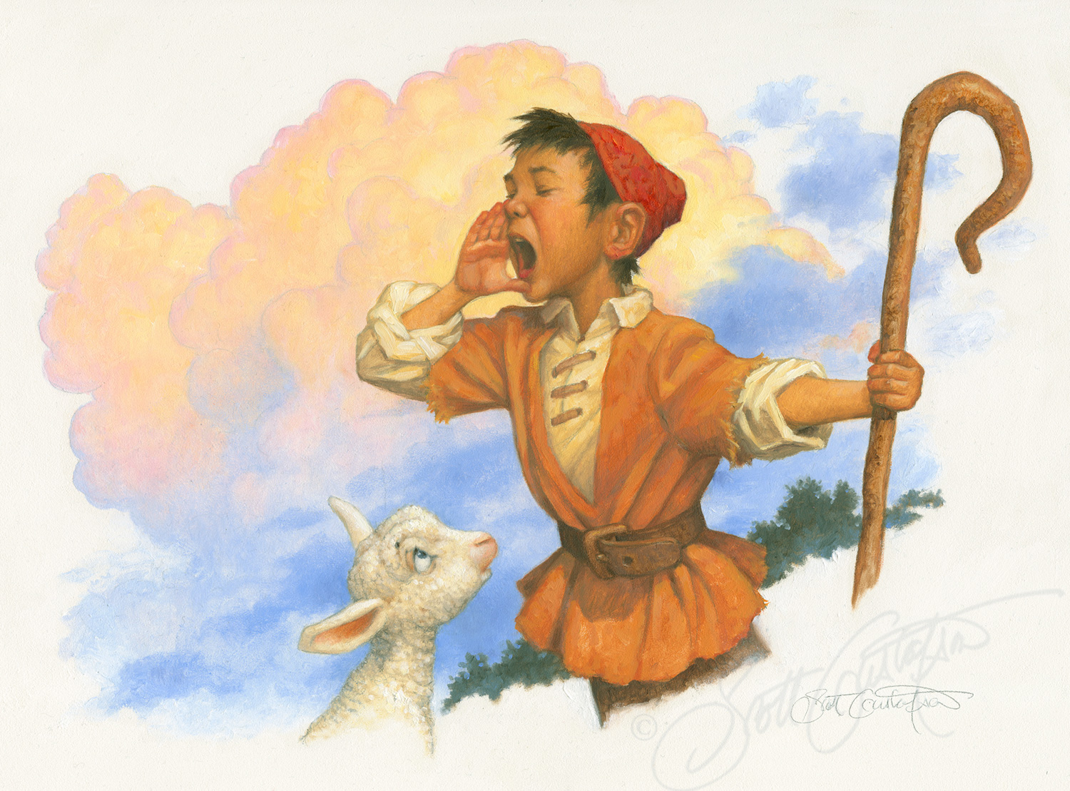 Он закричал пастухам чтобы они скорее гнали. Скотт Густафсон Пиноккио. Иллюстрации Скотта Густафсона Пиноккио. Художник Скотт Густафсон. Толстой лгун иллюстрации.