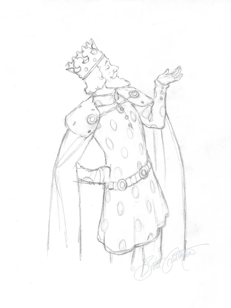 Medieval King Drawing