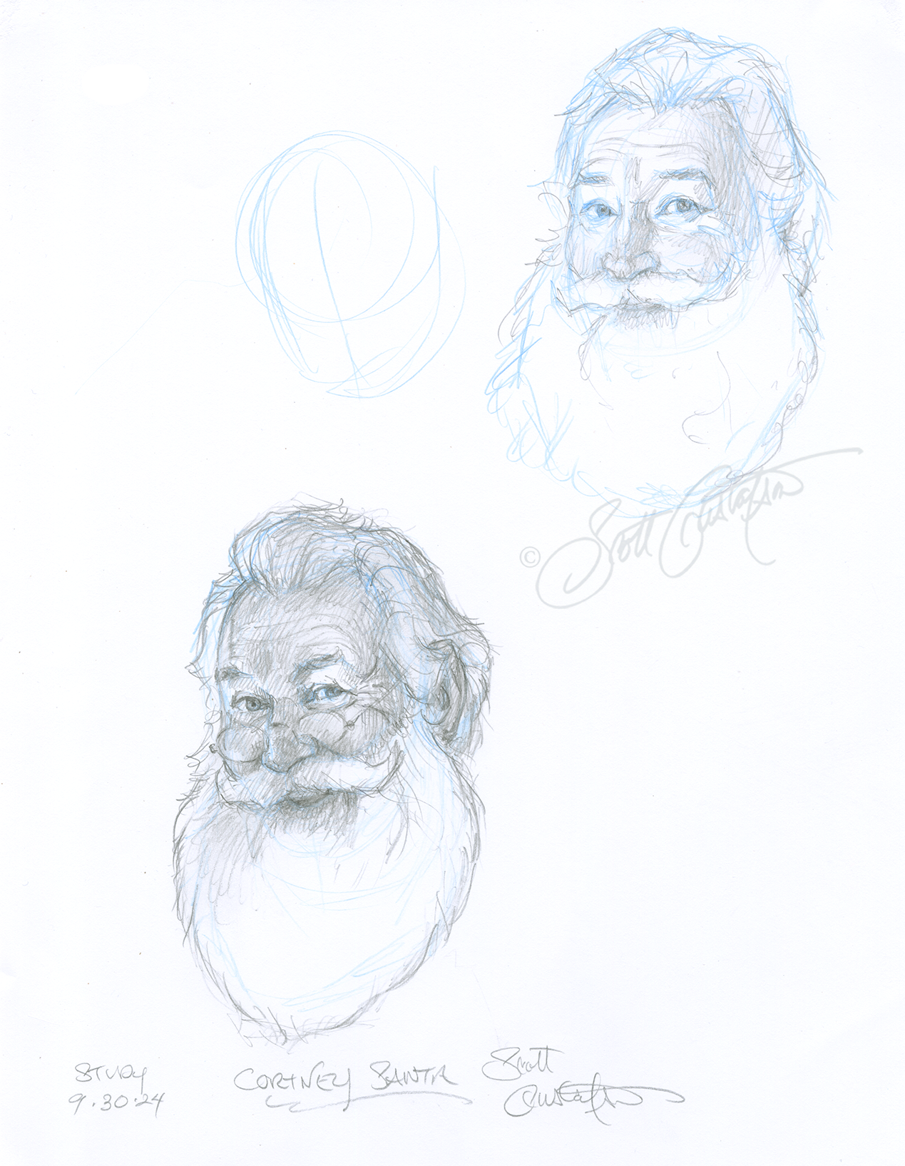 GUSTAFSON_Santa_head_studies.png