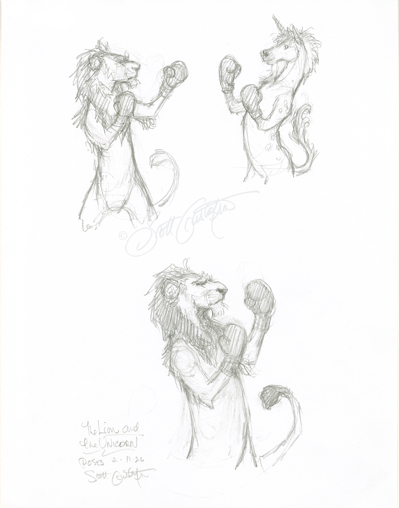 GUSTAFSON_Lion-5_and_Unicorn_studies.png