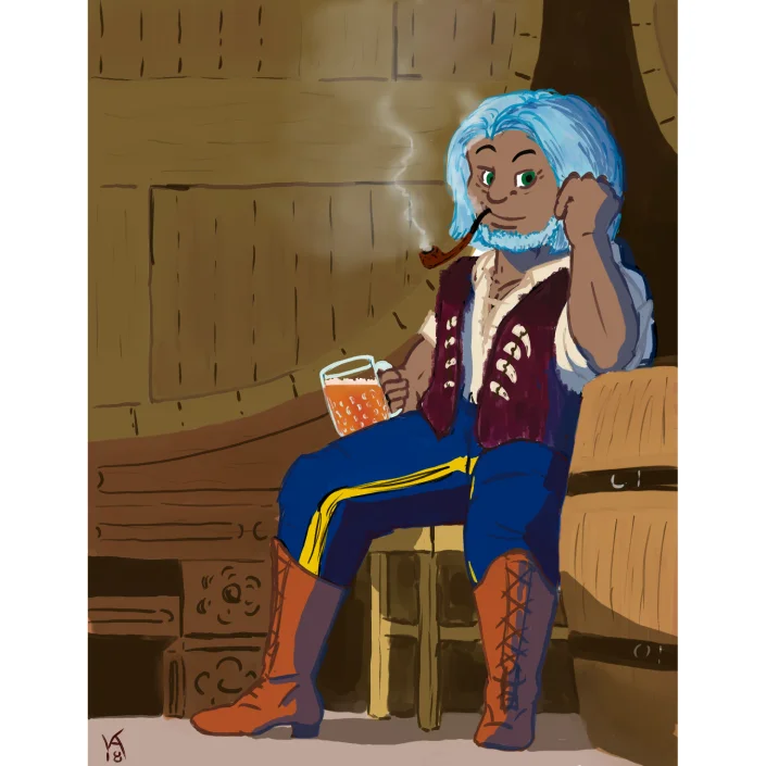 Portrait of MacDougall Wyth digital painting