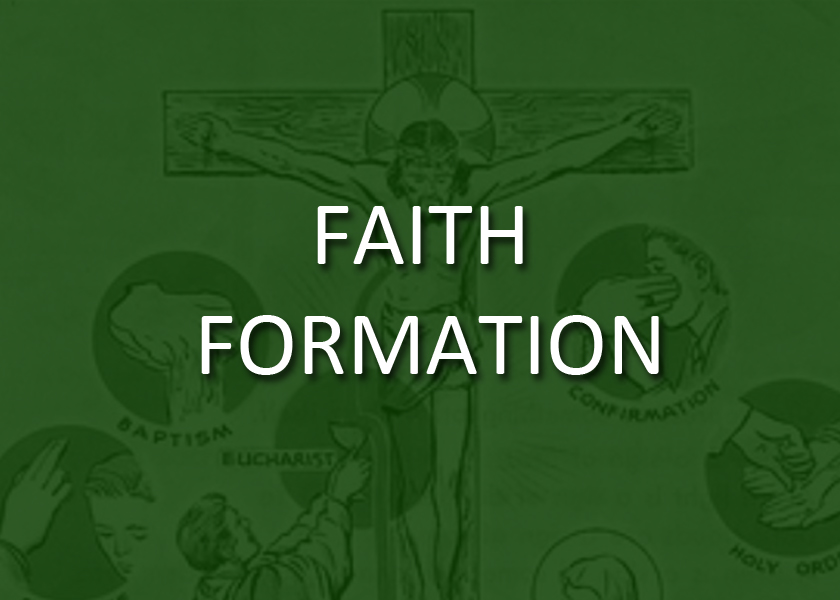 To know Jesus and to love Him. That is the goal of our faith formation program, encompassing our CCD, RCIA, and Adult Education programs. This multi-faceted program teaches others about the Lord and the faith, encourages continued conversion and discipleship, and helps to prepare the faithful to spread the Gospel by word and deed.
