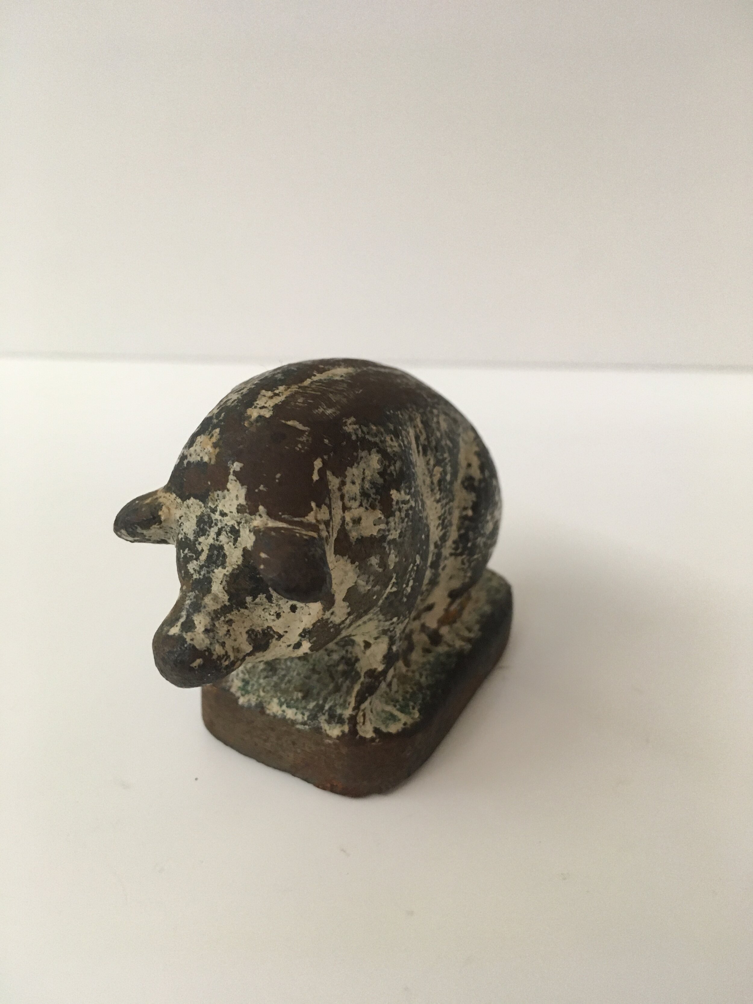 Cast Iron Pig Paperweight