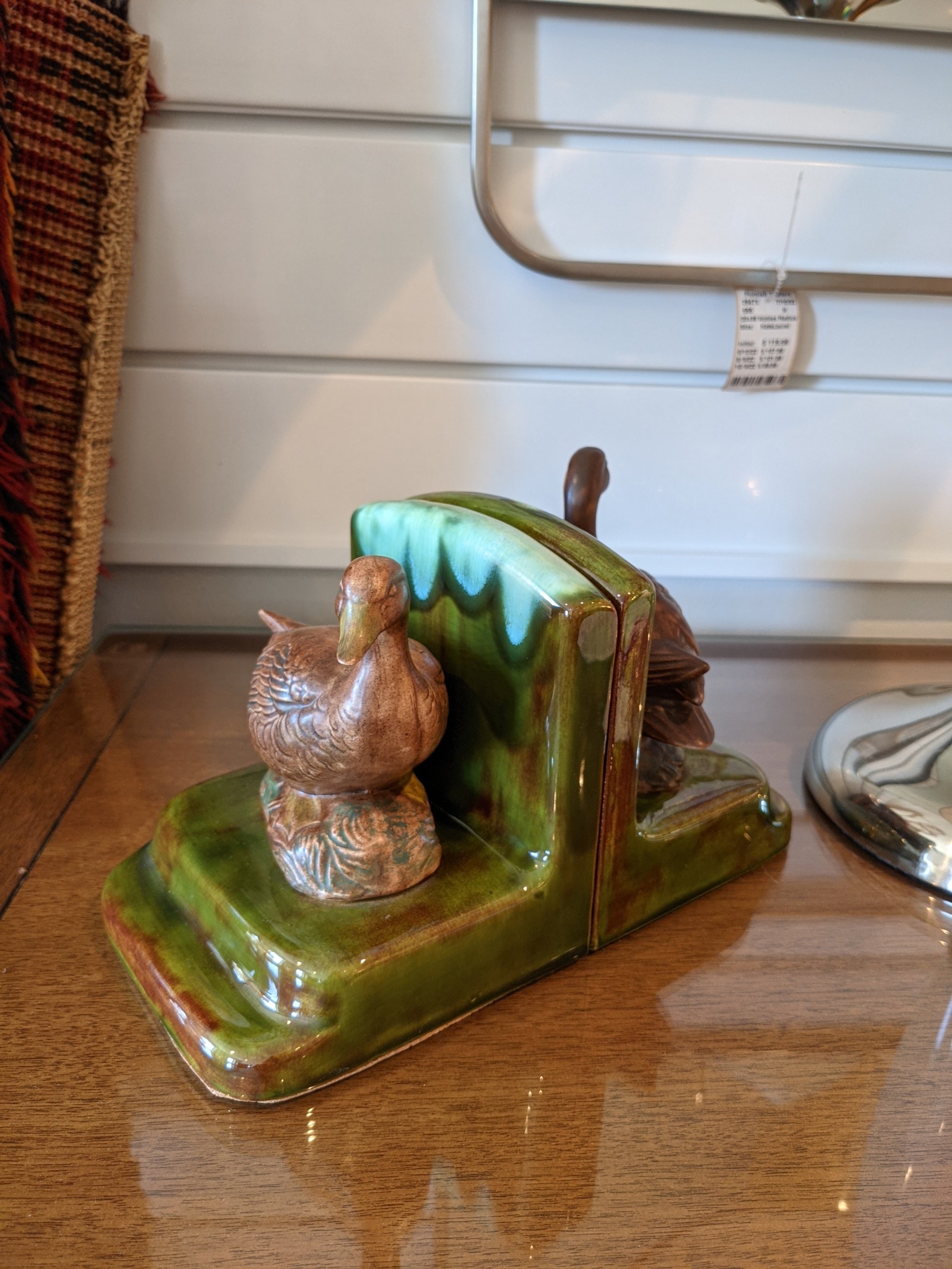 Pair Mid-Century Duck Bookends