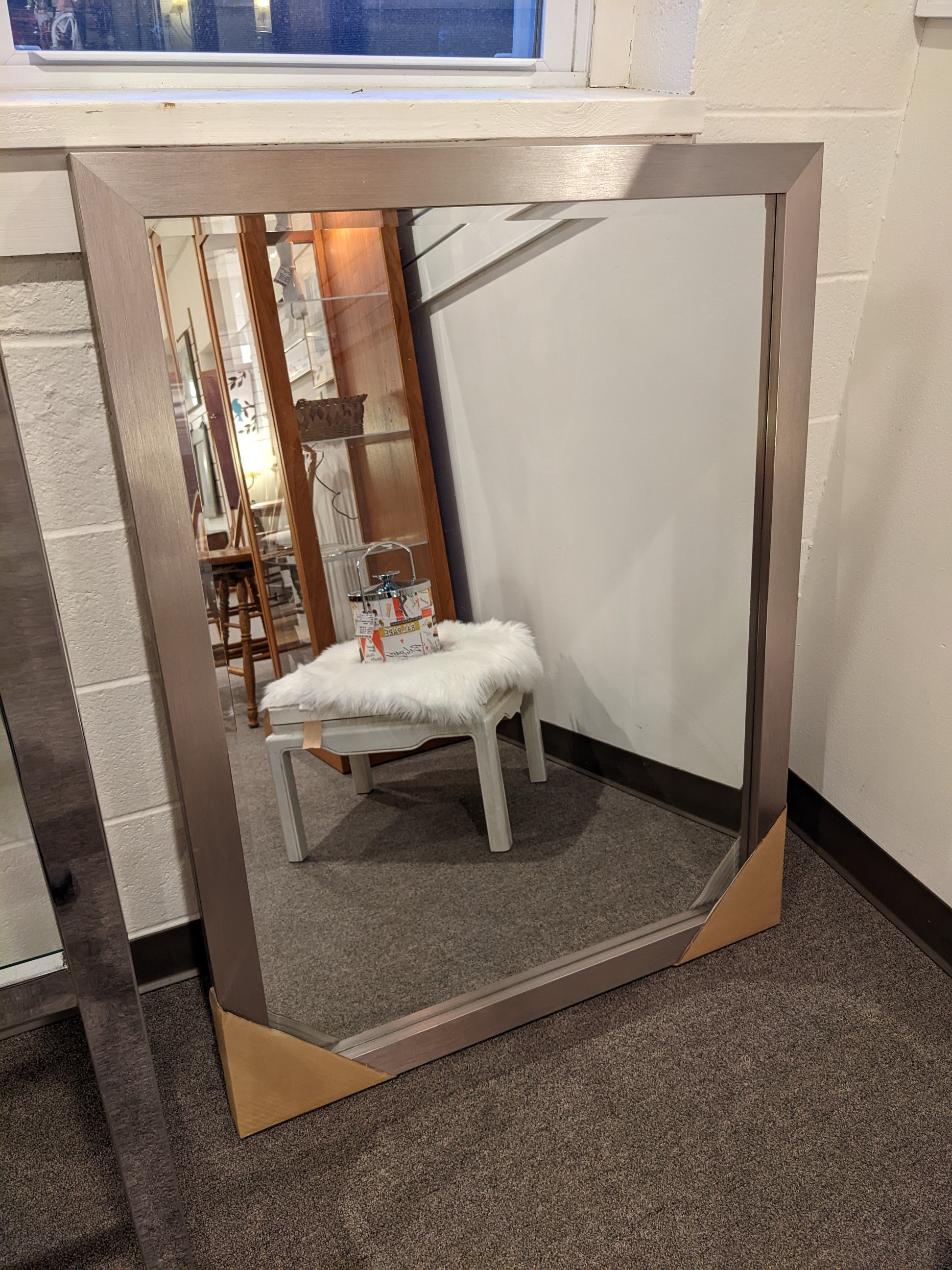 NEW Brushed Silver Oversized Mirror