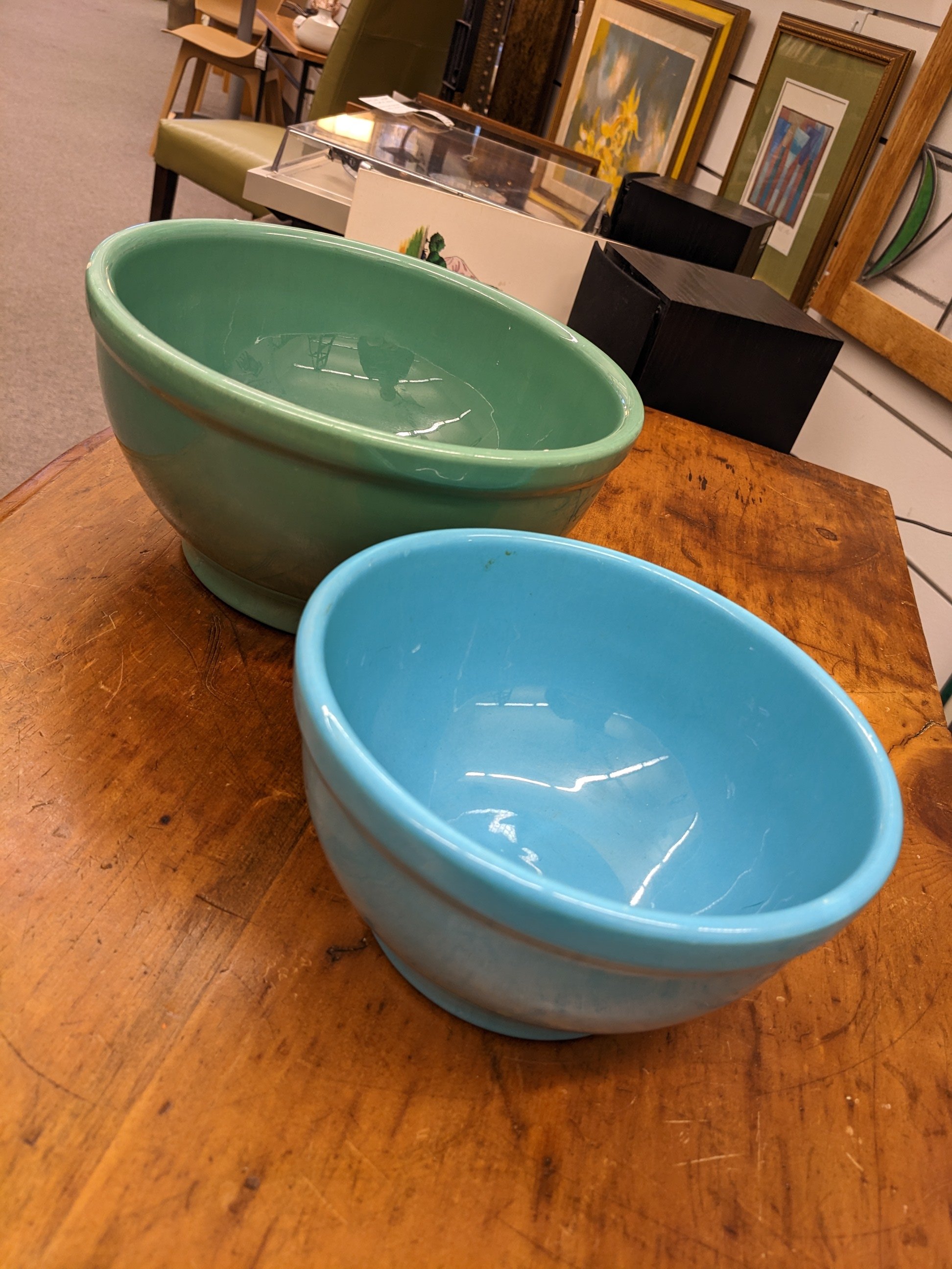 2Pc 1940s Metlox Mixing Bowls