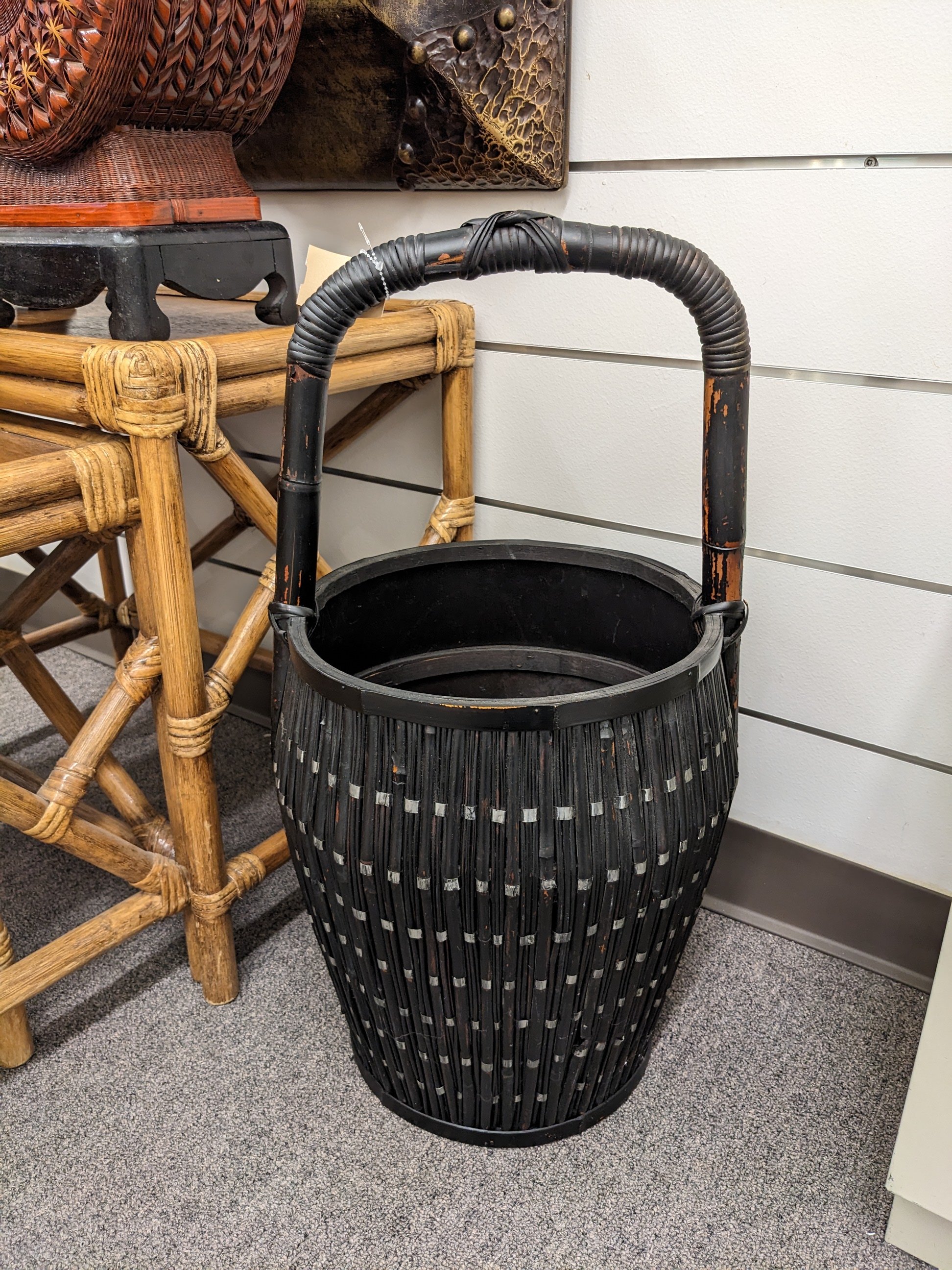 Black Bamboo Basket