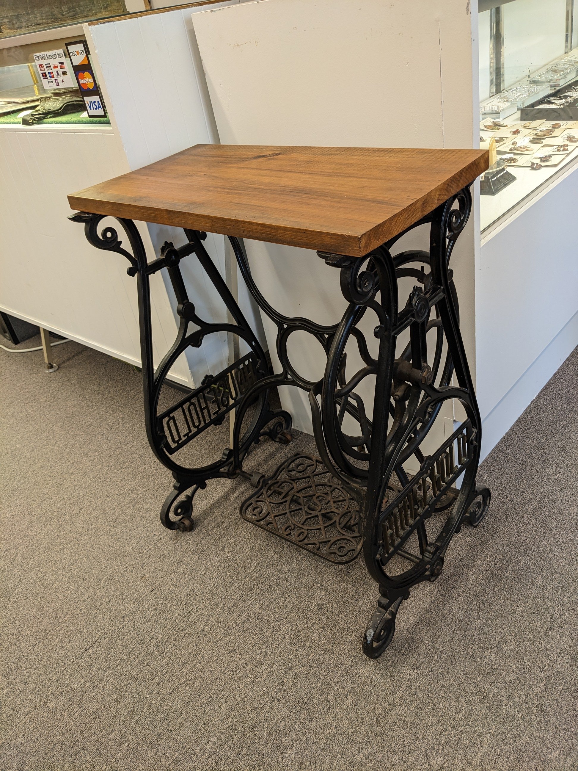 Repurposed Sewing Machine Table