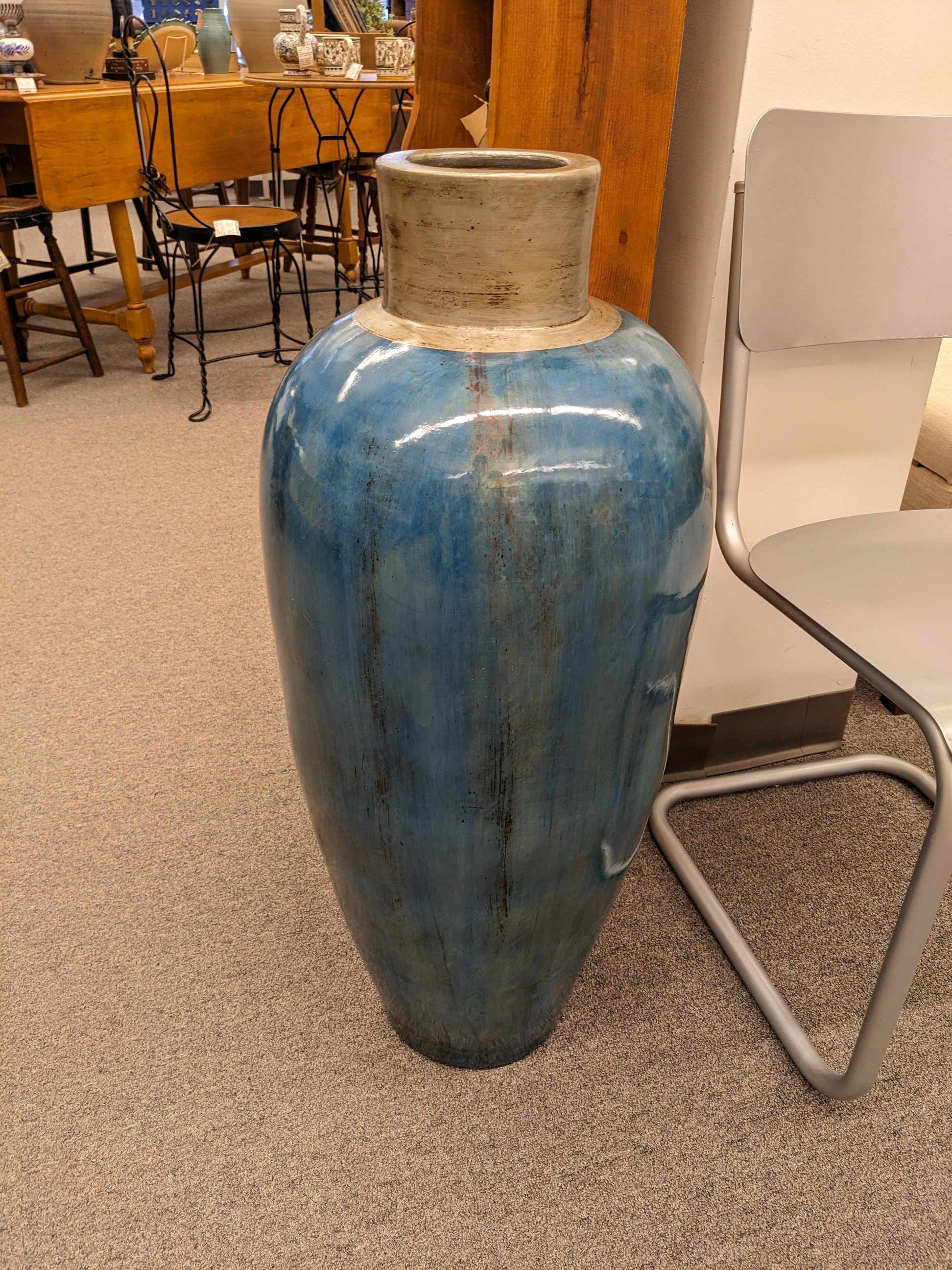 Pier 1 Ocean Blue Floor Vase