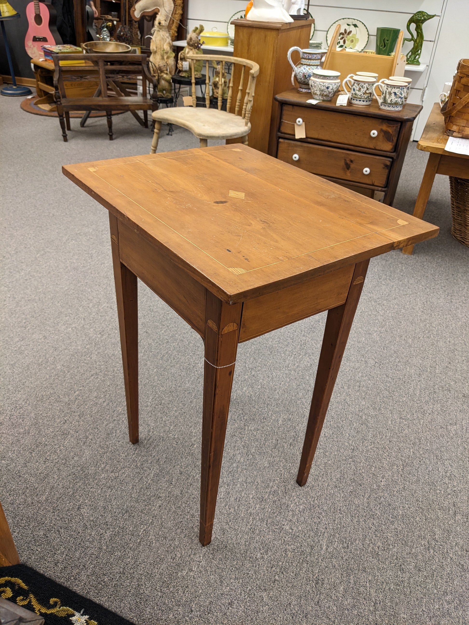 1800s Inlaid Side/End Table