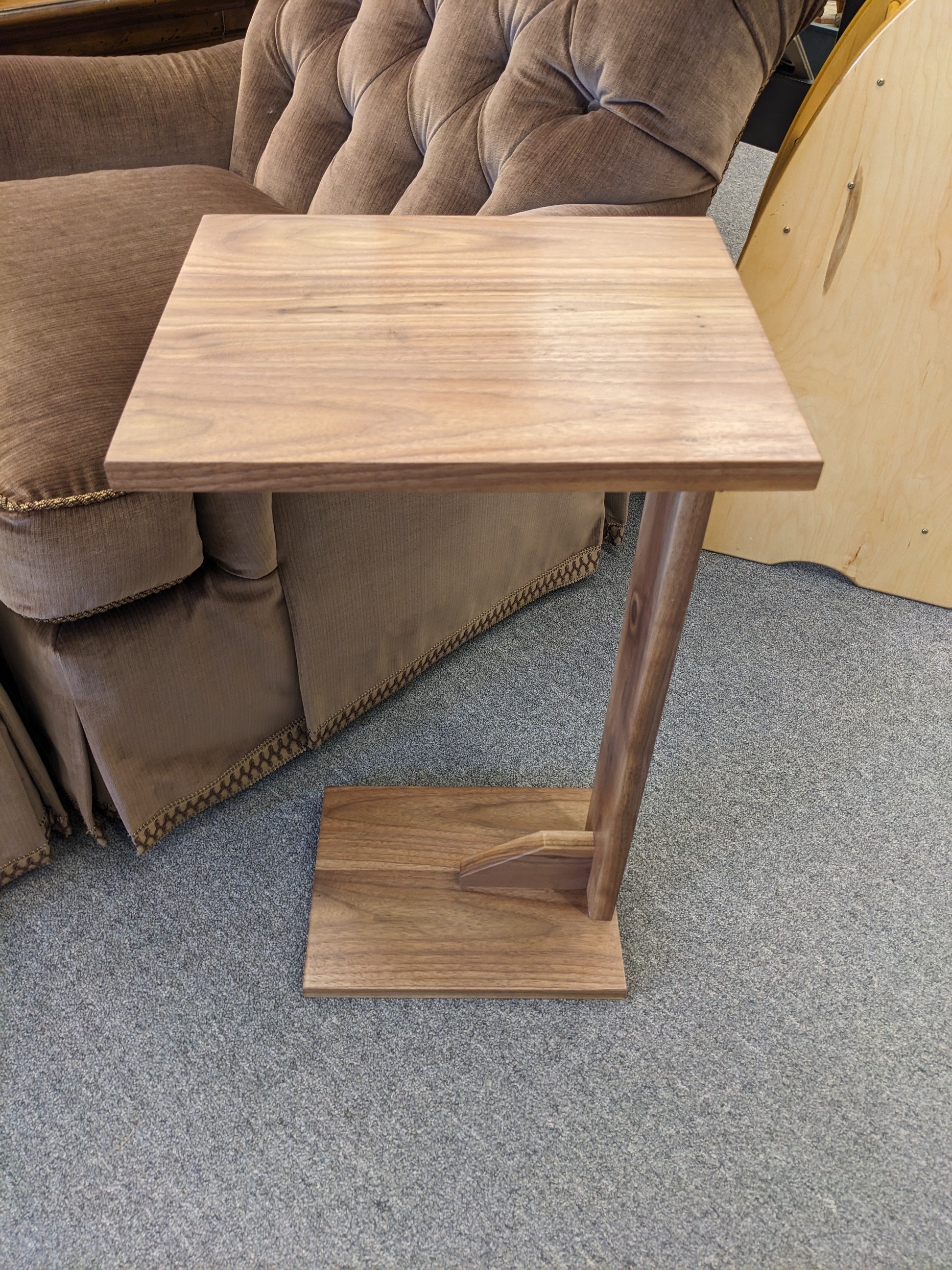 Handcrafted Black Walnut C Table