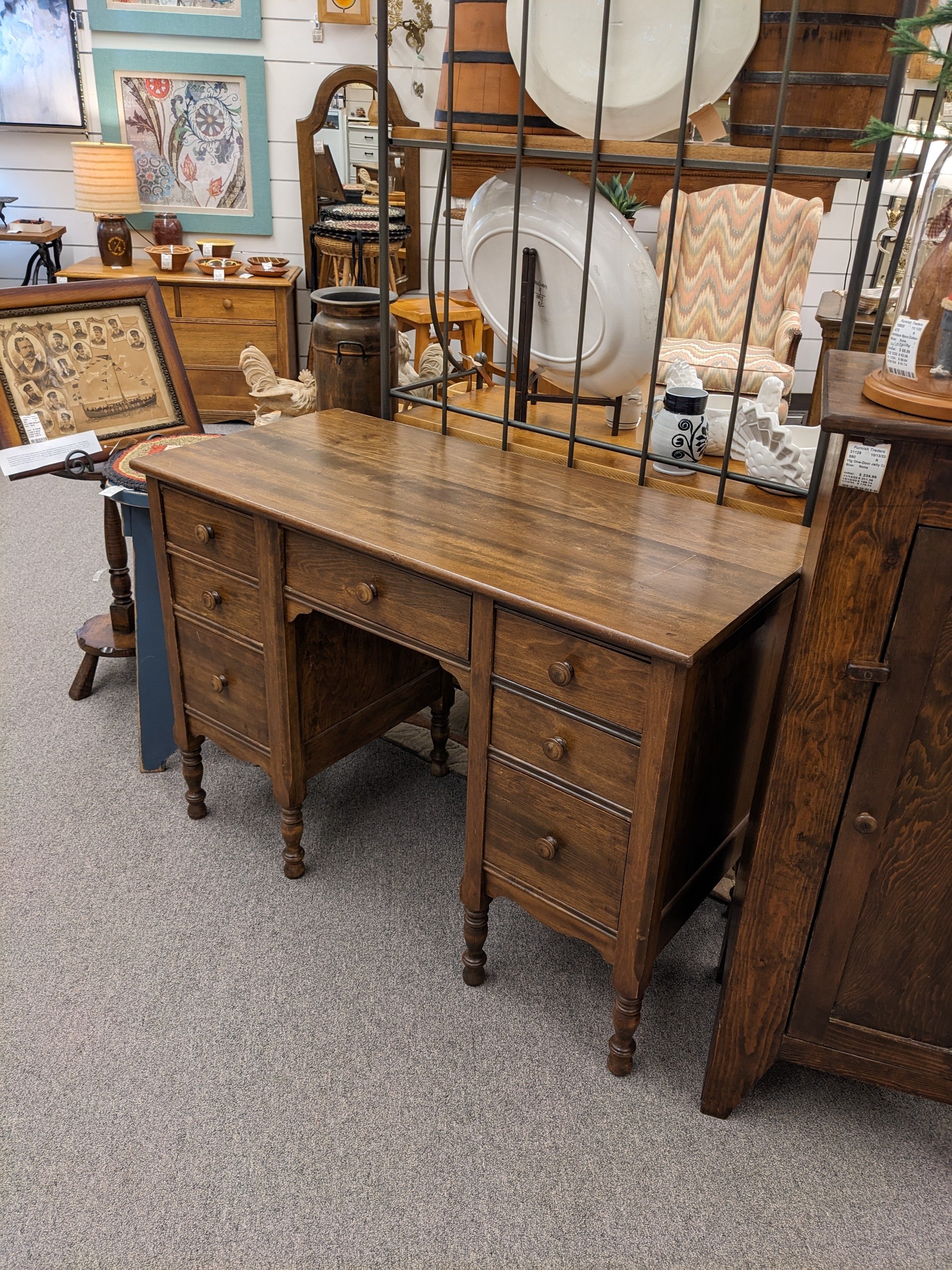 Vintage Kneehole Desk