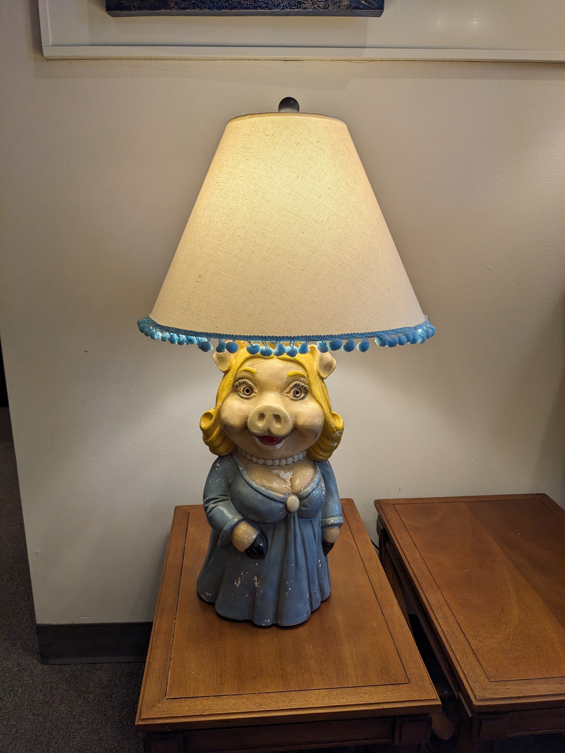 Miss Piggy Table Lamp 1980 Rare