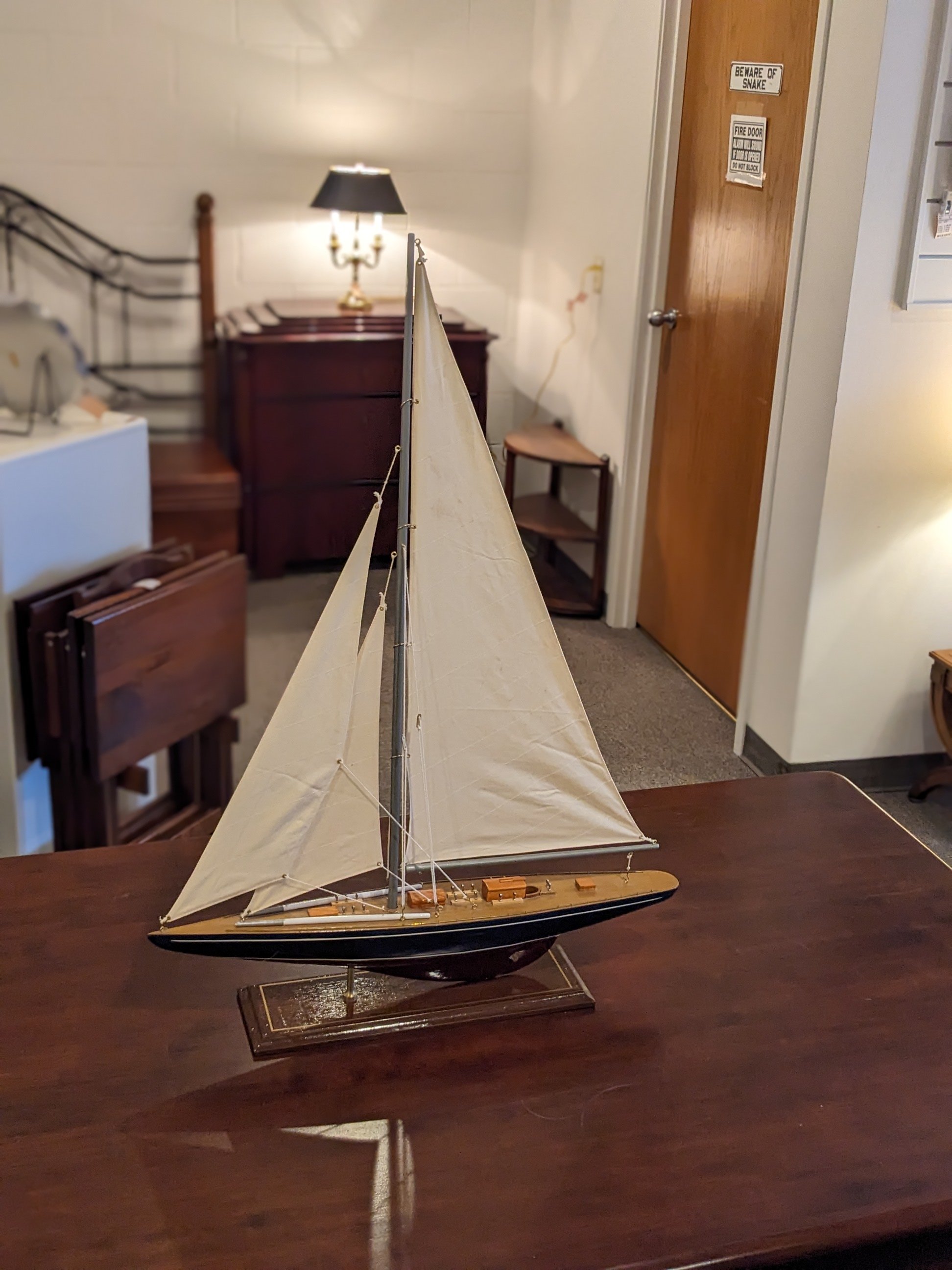 Wood Model Sailboat/Yacht