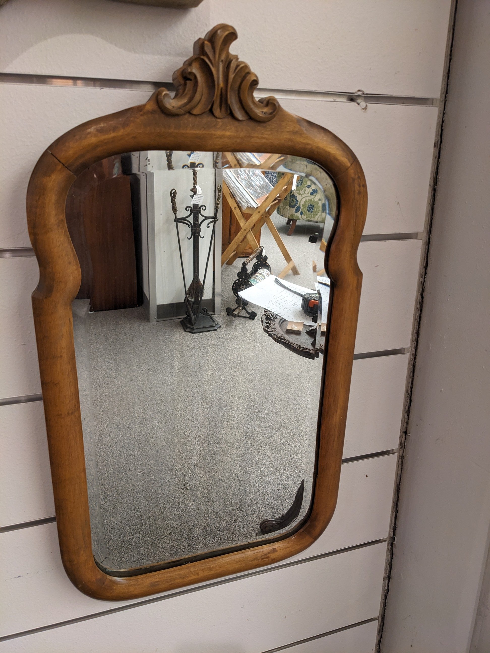 Vintage Provincial Carved Mirror