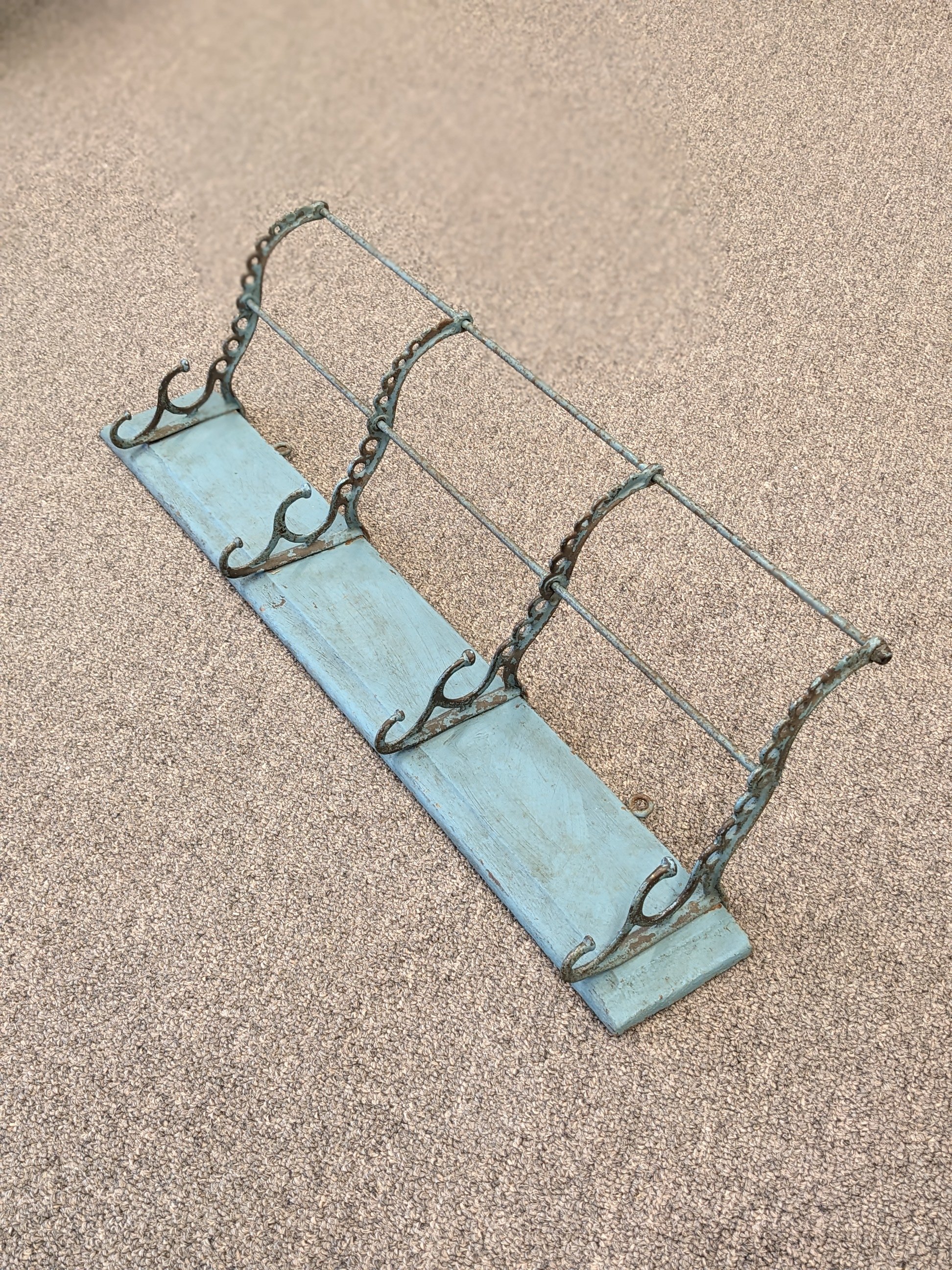 Antique Painted Coat/Hat Rack/Shelf