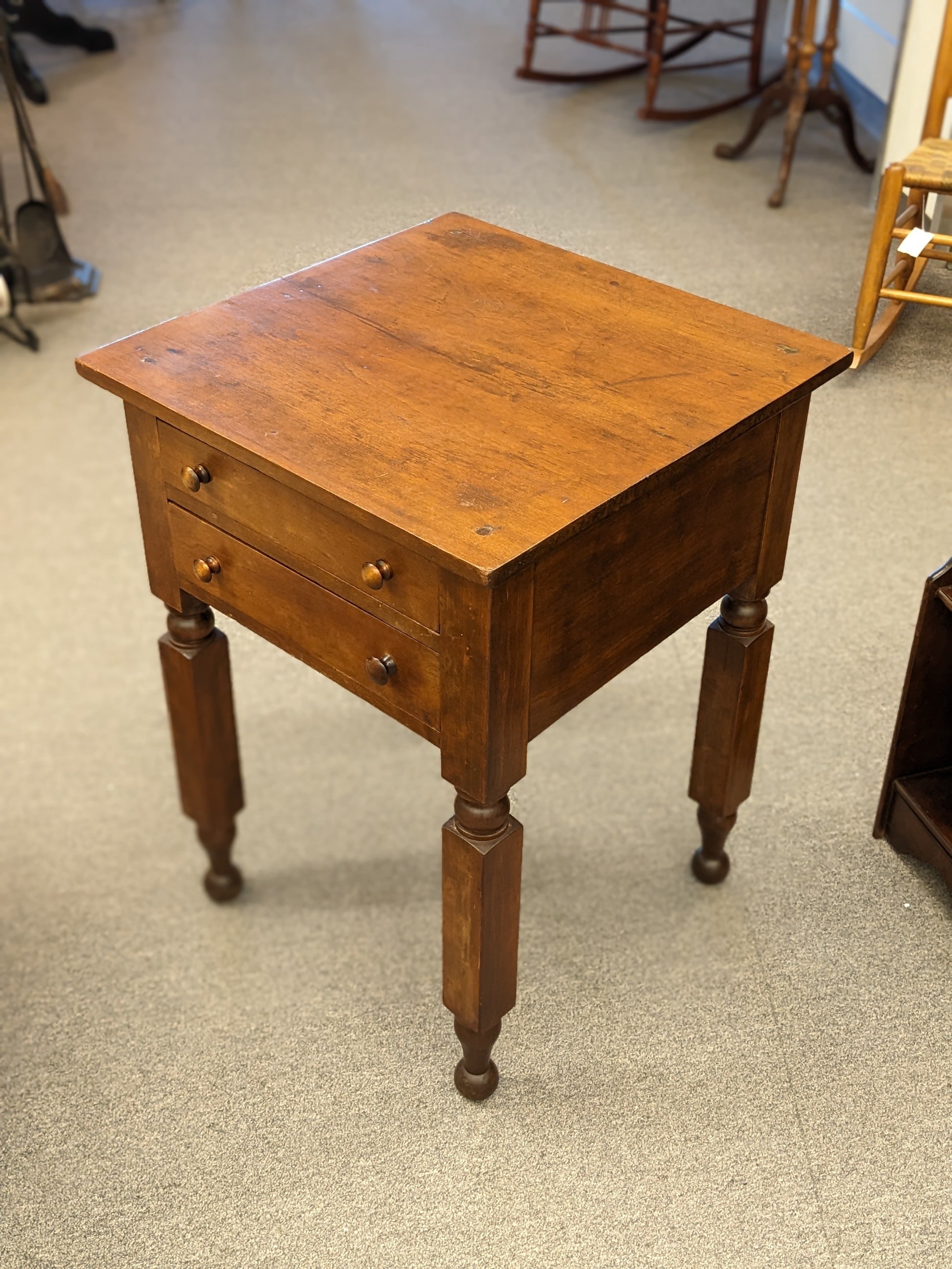 Antique 2-Drawer Sheraton Table