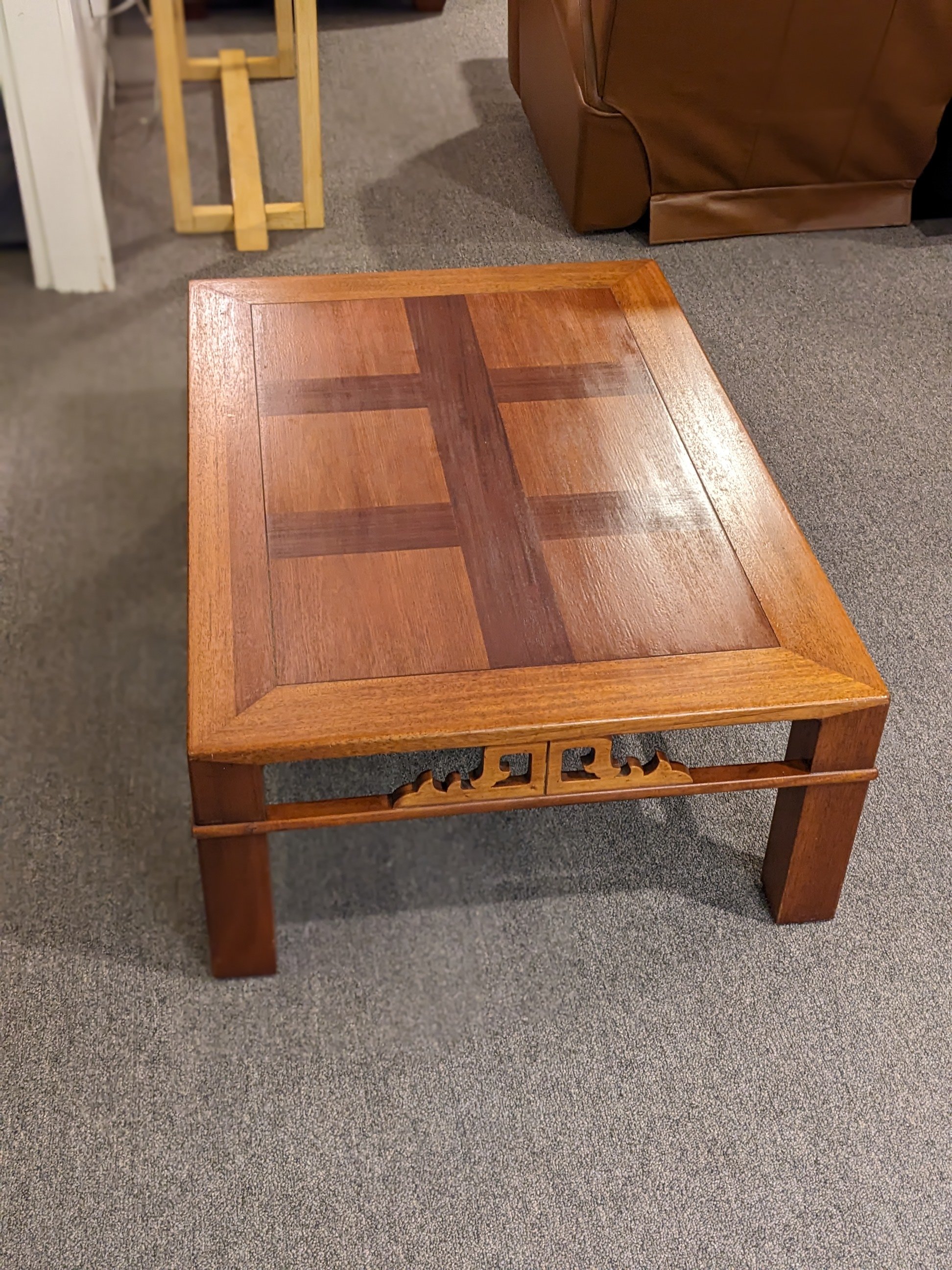 Vtg Baker Asian Parquetry Coffee/Cocktail Table