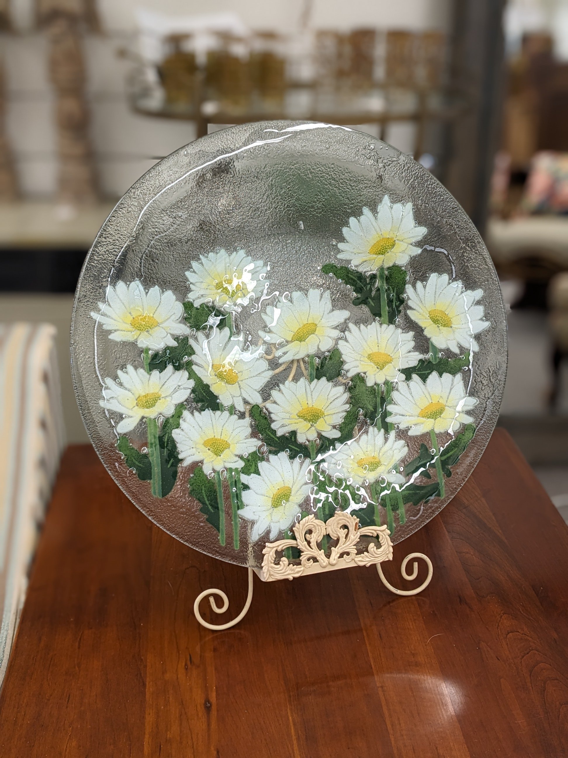 P. Karr Large Daisies Plate