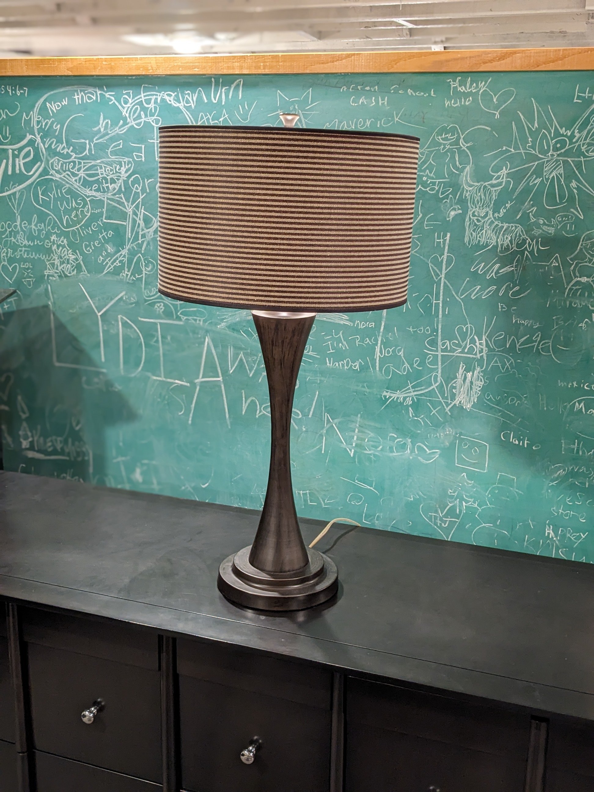 29" Striped Shade Table Lamp