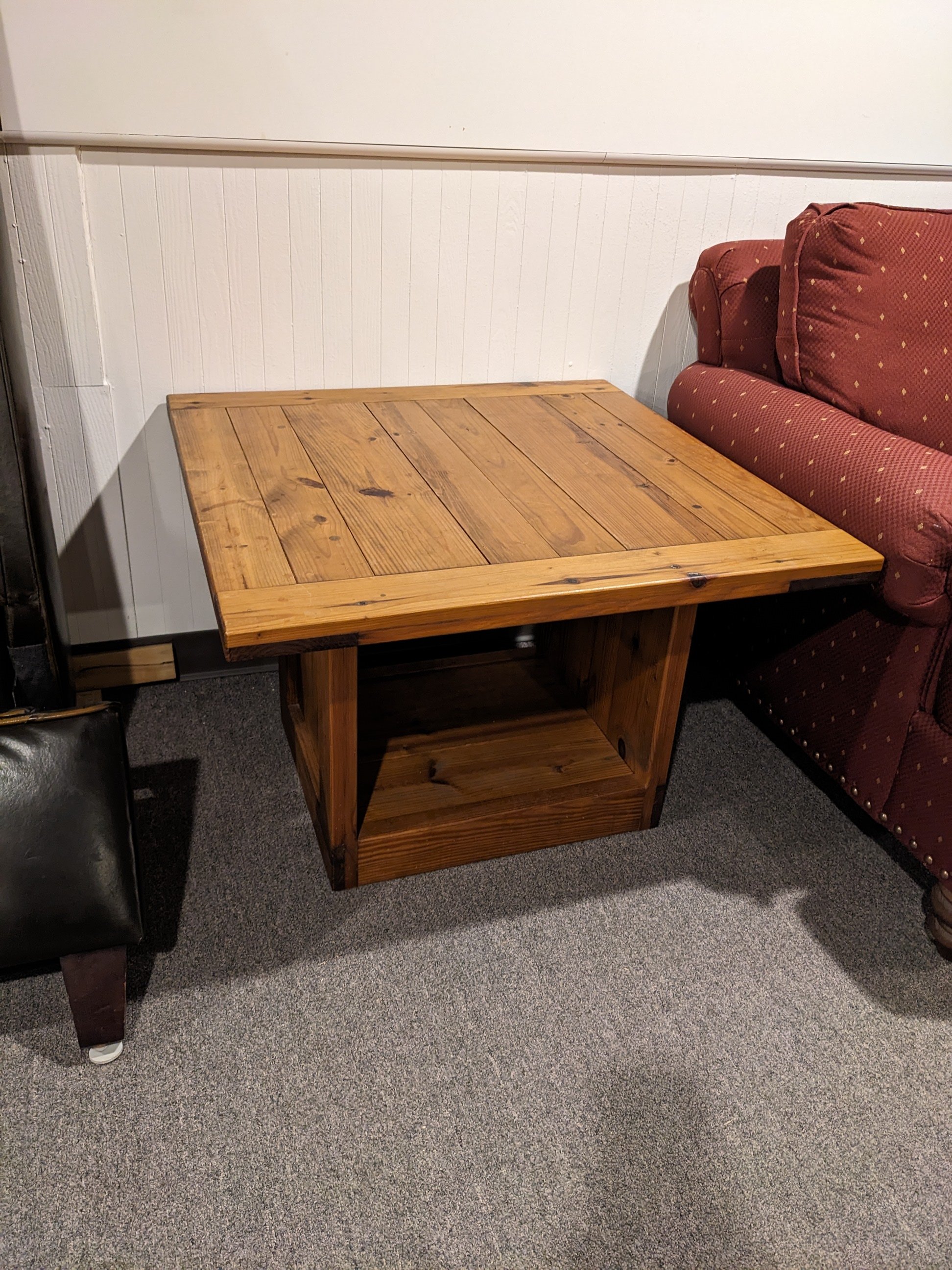 Rustic Solid Pine Corner Table