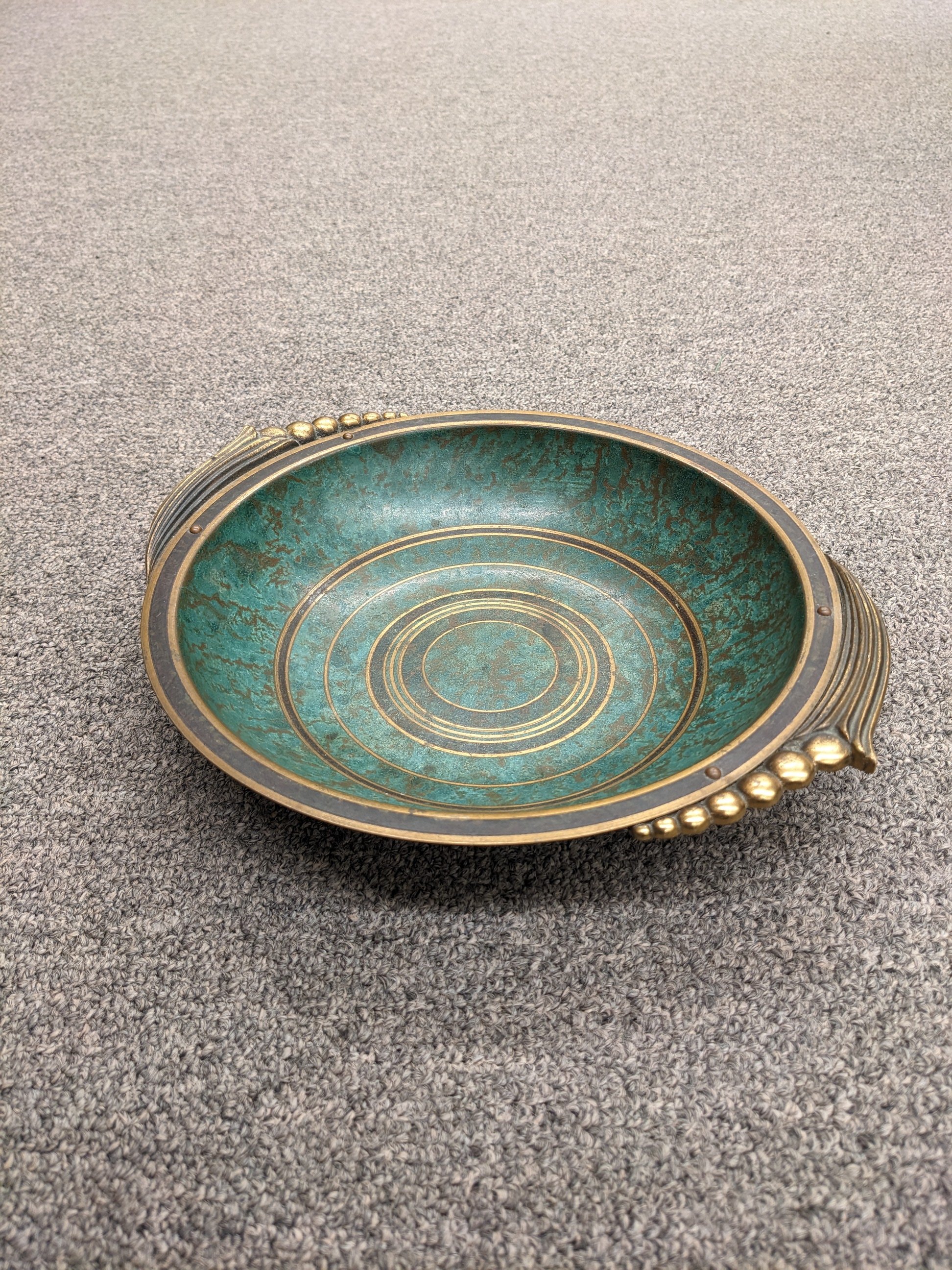 C. Sorensen Bronze Verdigris Bowl