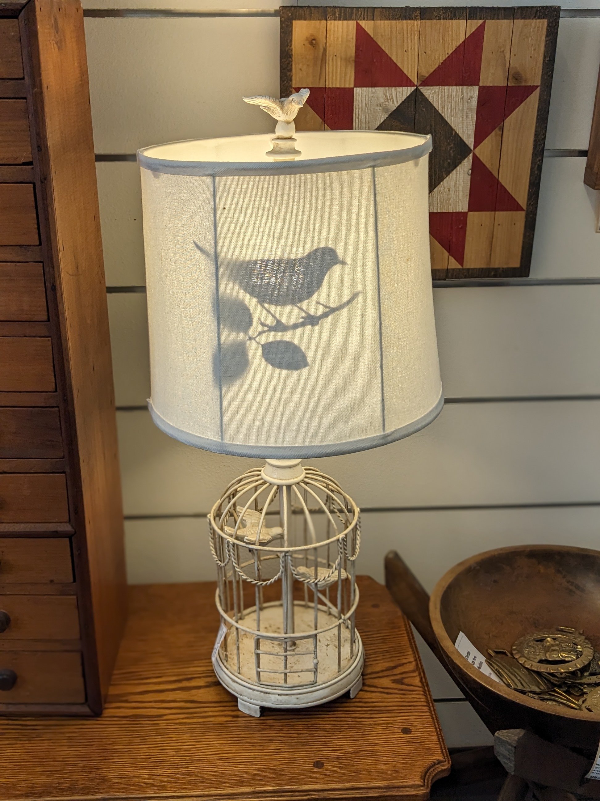 Country Cottage Bird Lamp