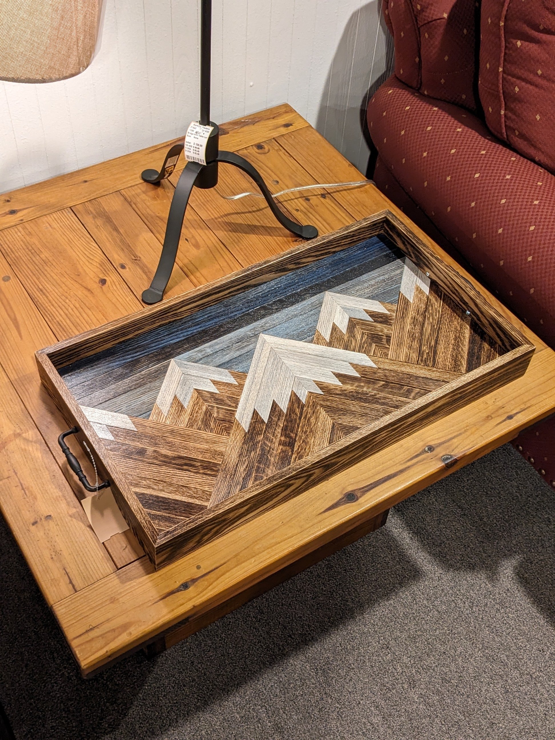 Handcrafted Mountains Ottoman Tray