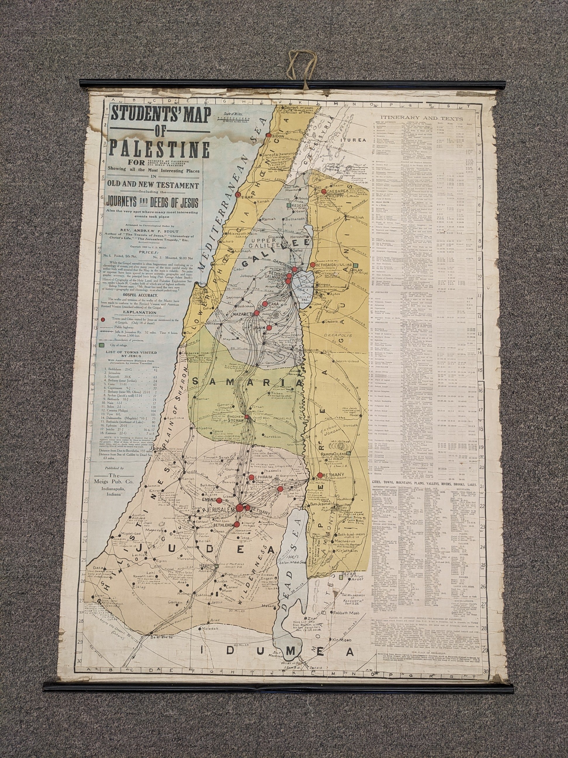 1905 Palestine Student Map