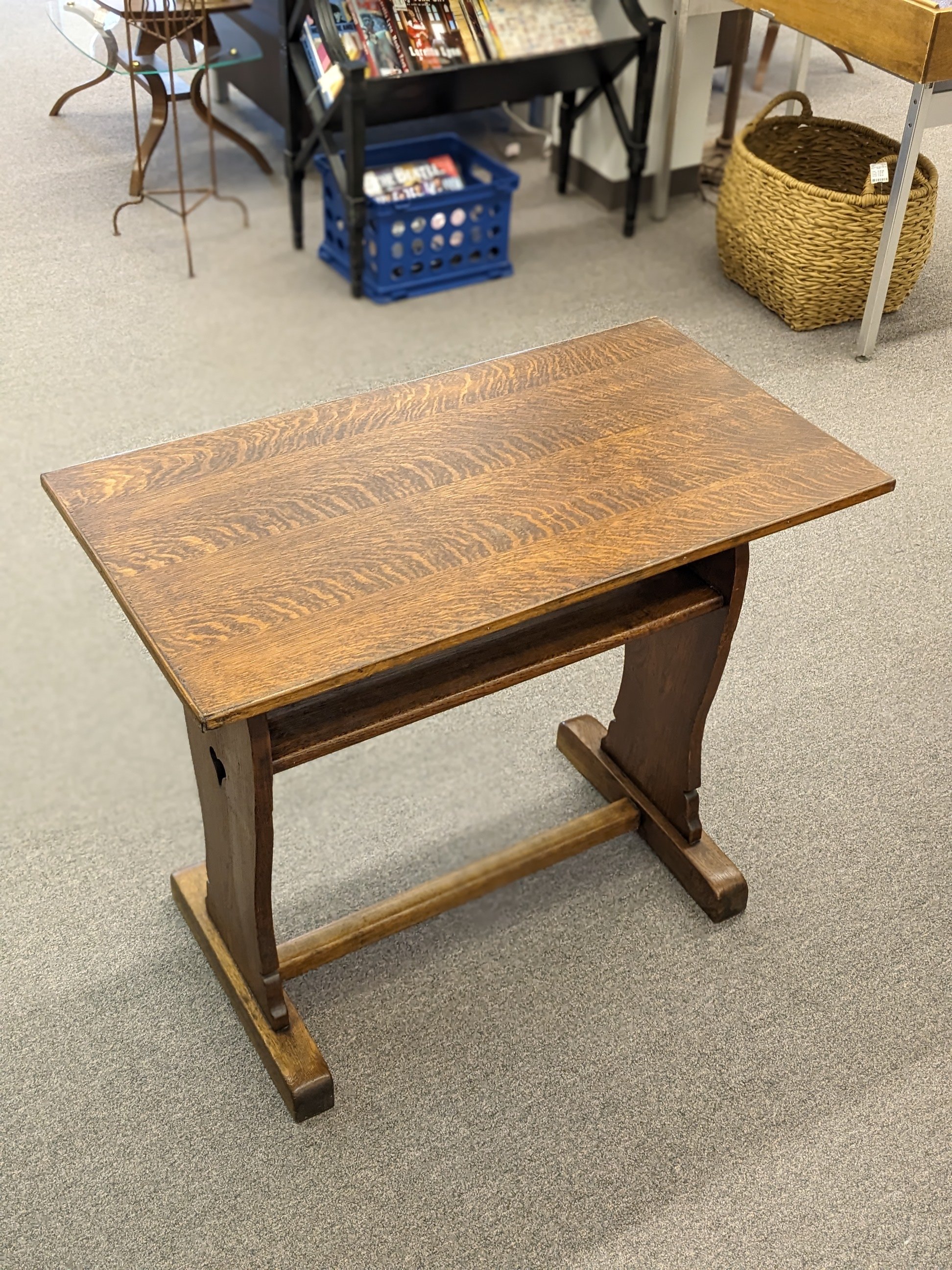 Antique Oak Trestle/Refectory Table
