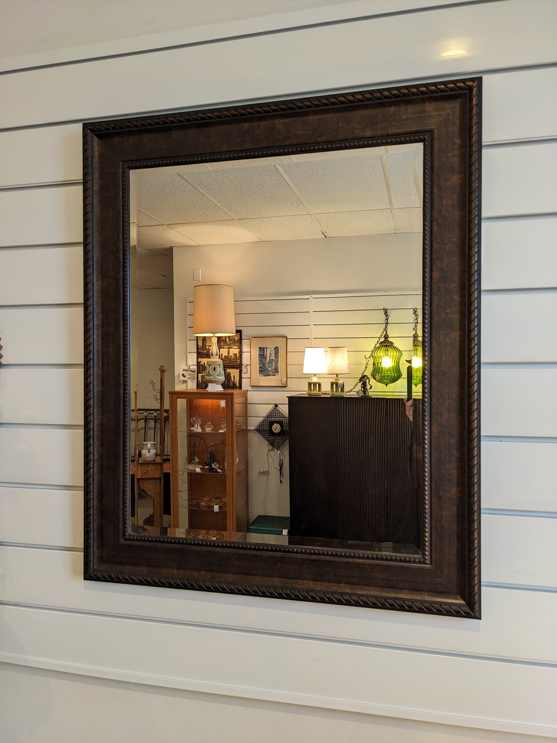 Bronze Beveled Wall Mirror