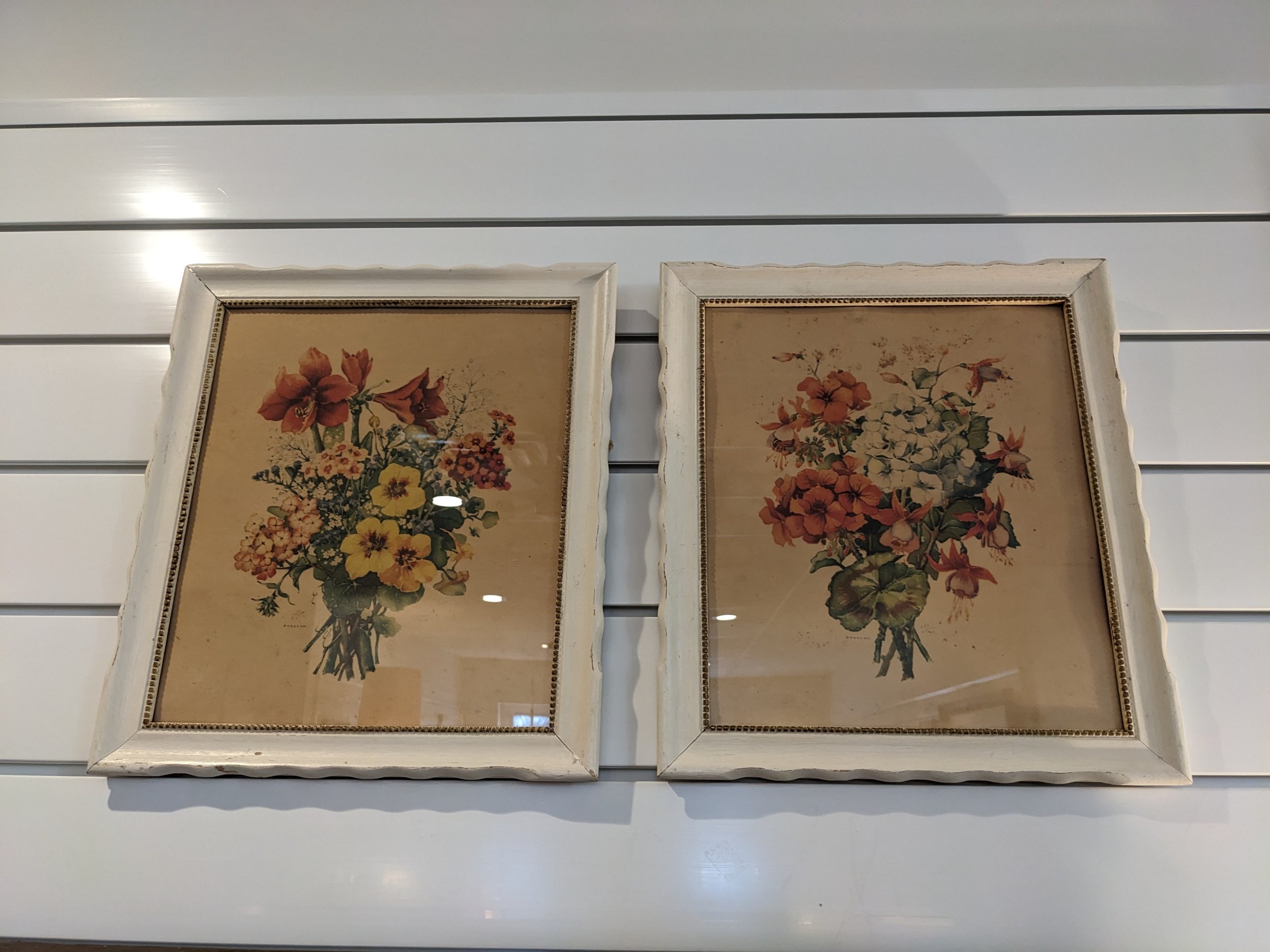 Pair 1940 P. King Floral Prints