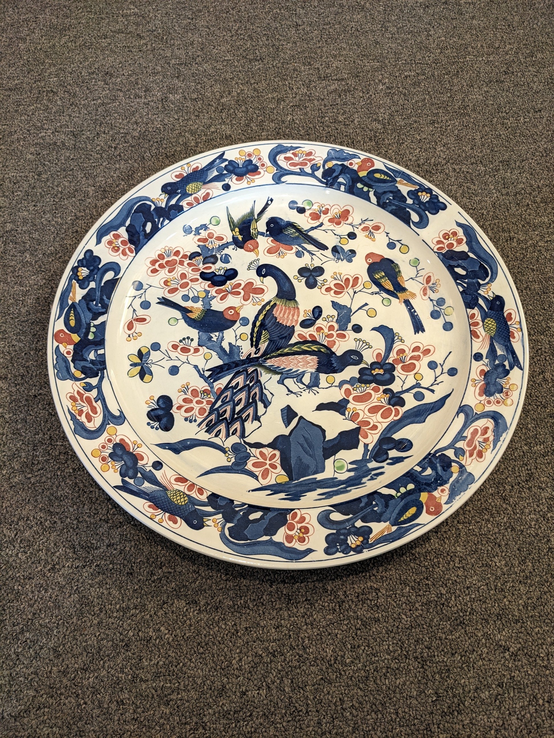 Round Peacock Charger/Plate