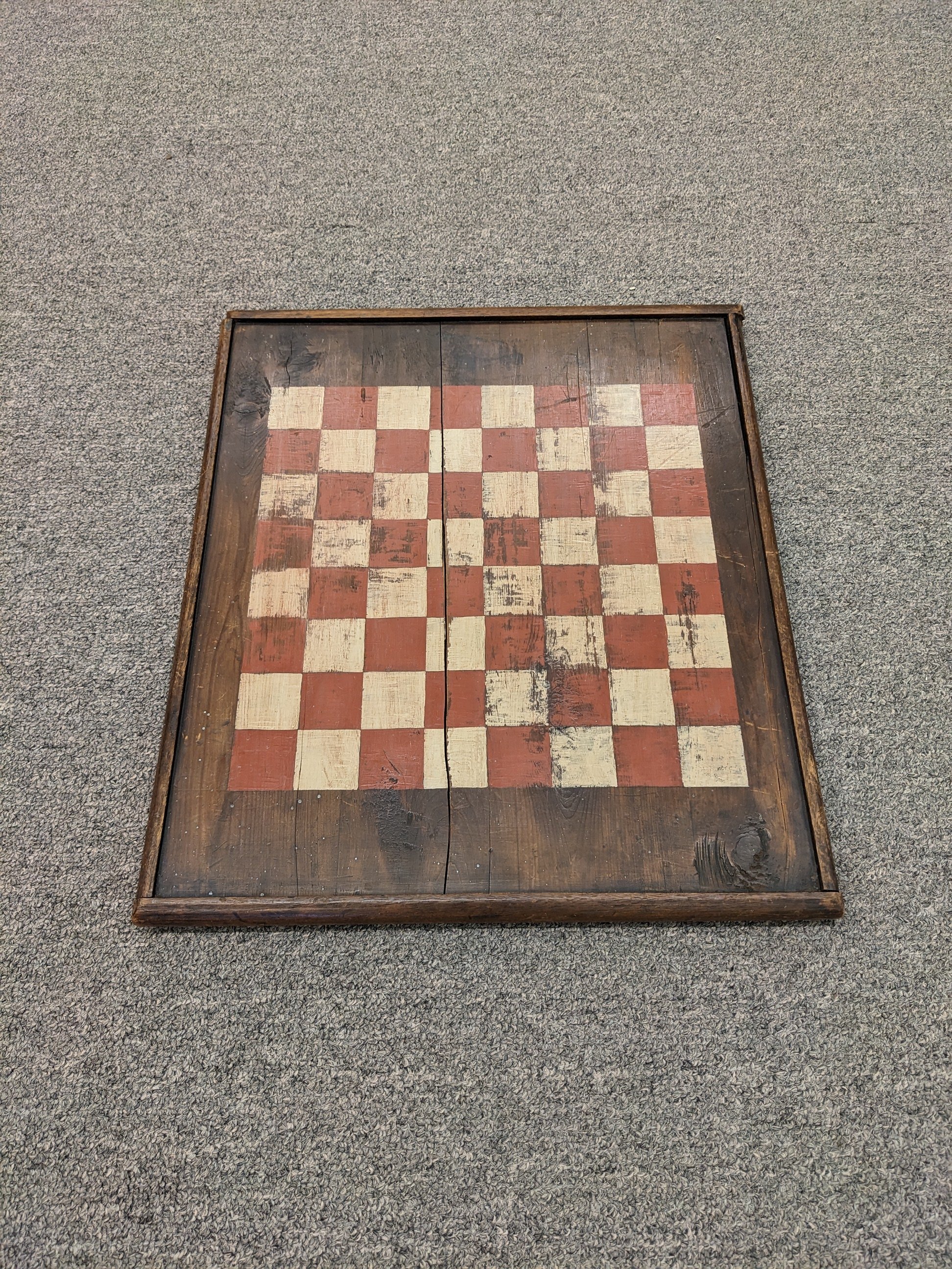Primitive Painted Checkerboard