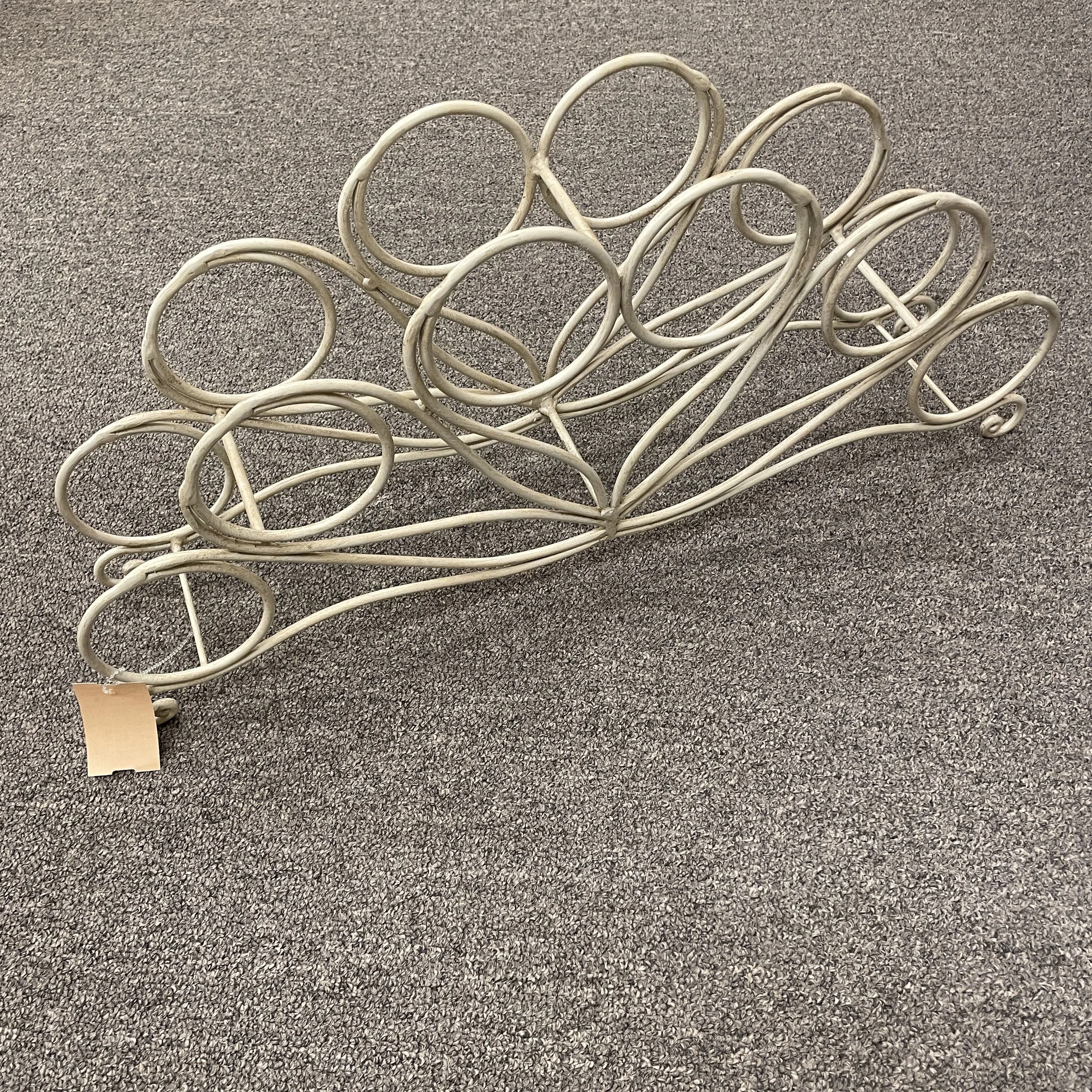 Cream Scroll Wine Rack
