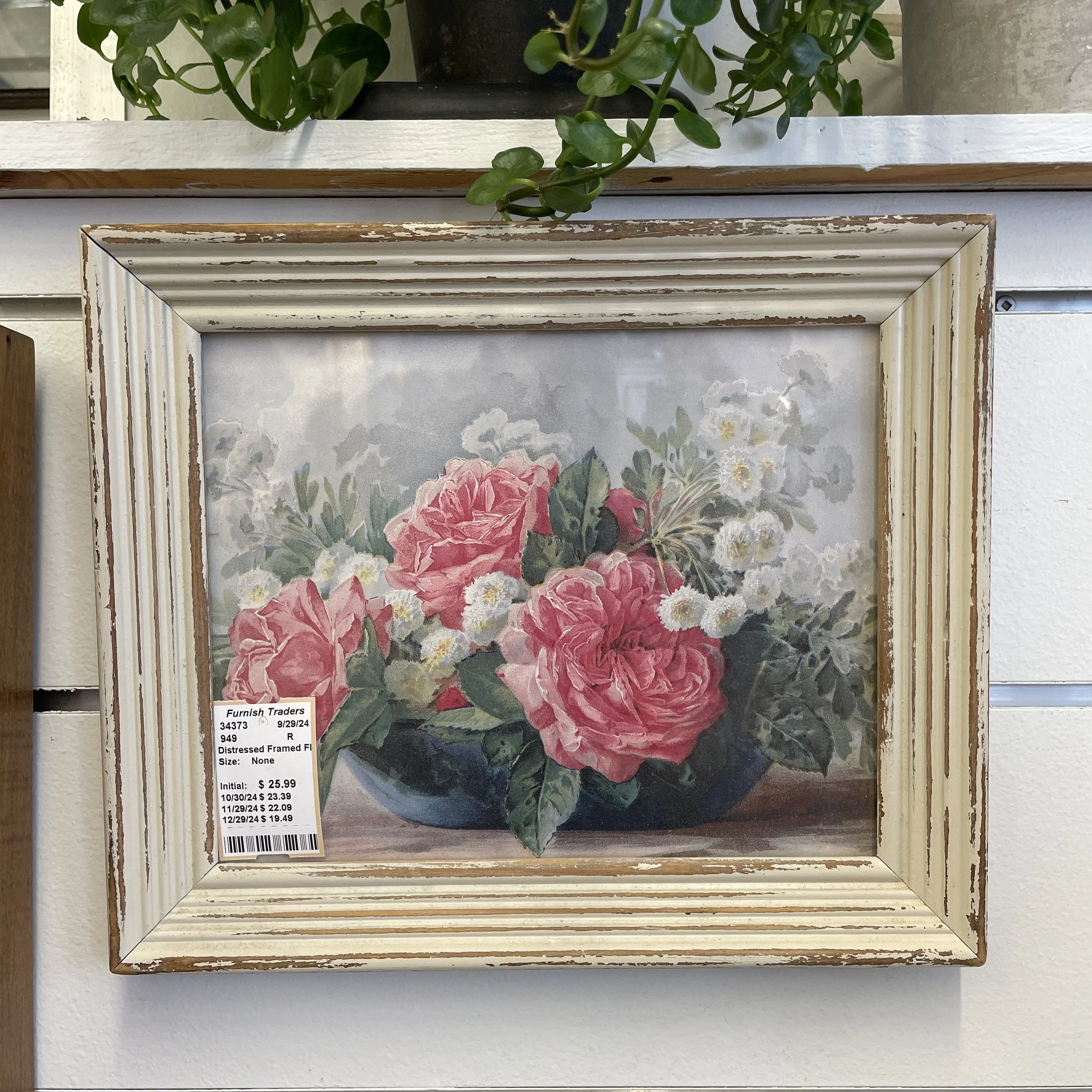 Distressed Framed Floral