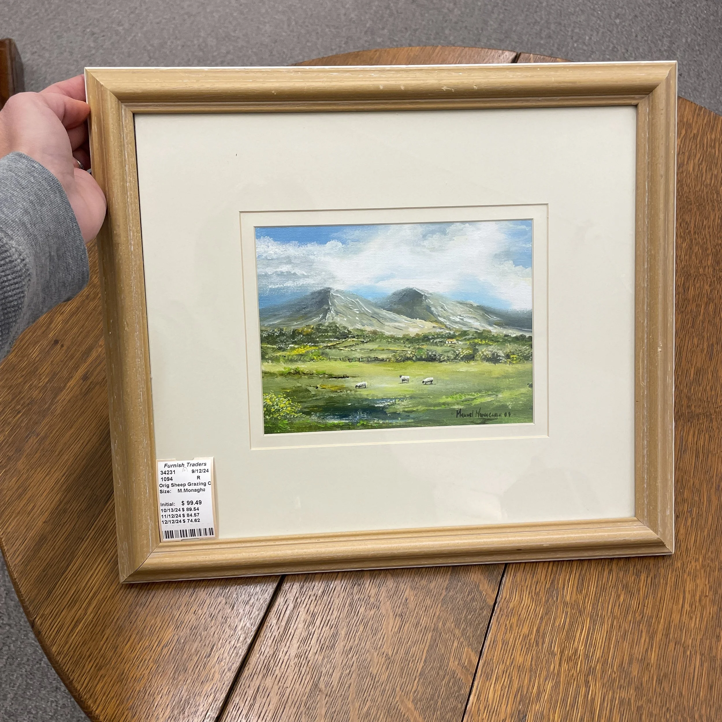 *Original Sheep Grazing Oil Painting