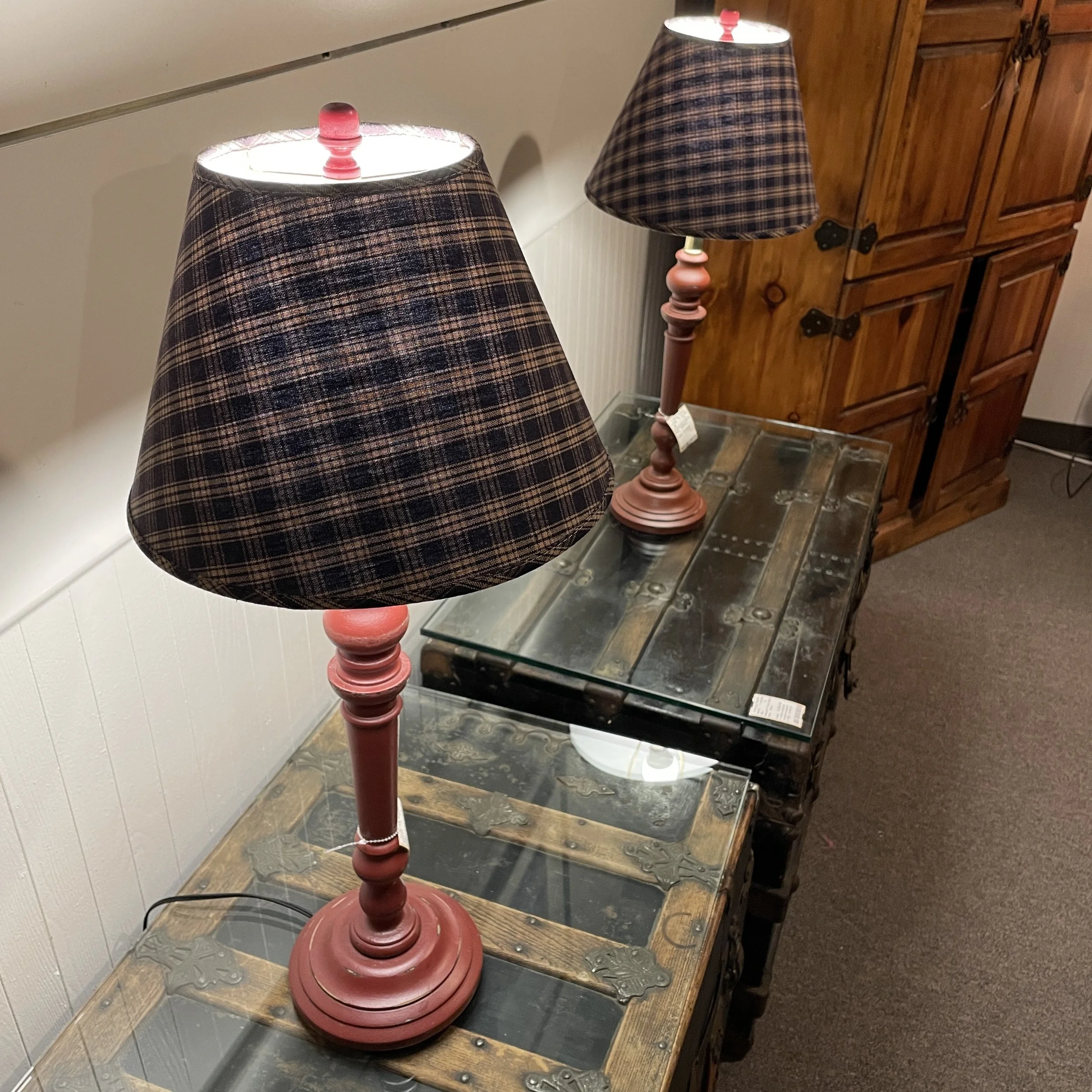 *Wilmont Barn Red Table Lamps