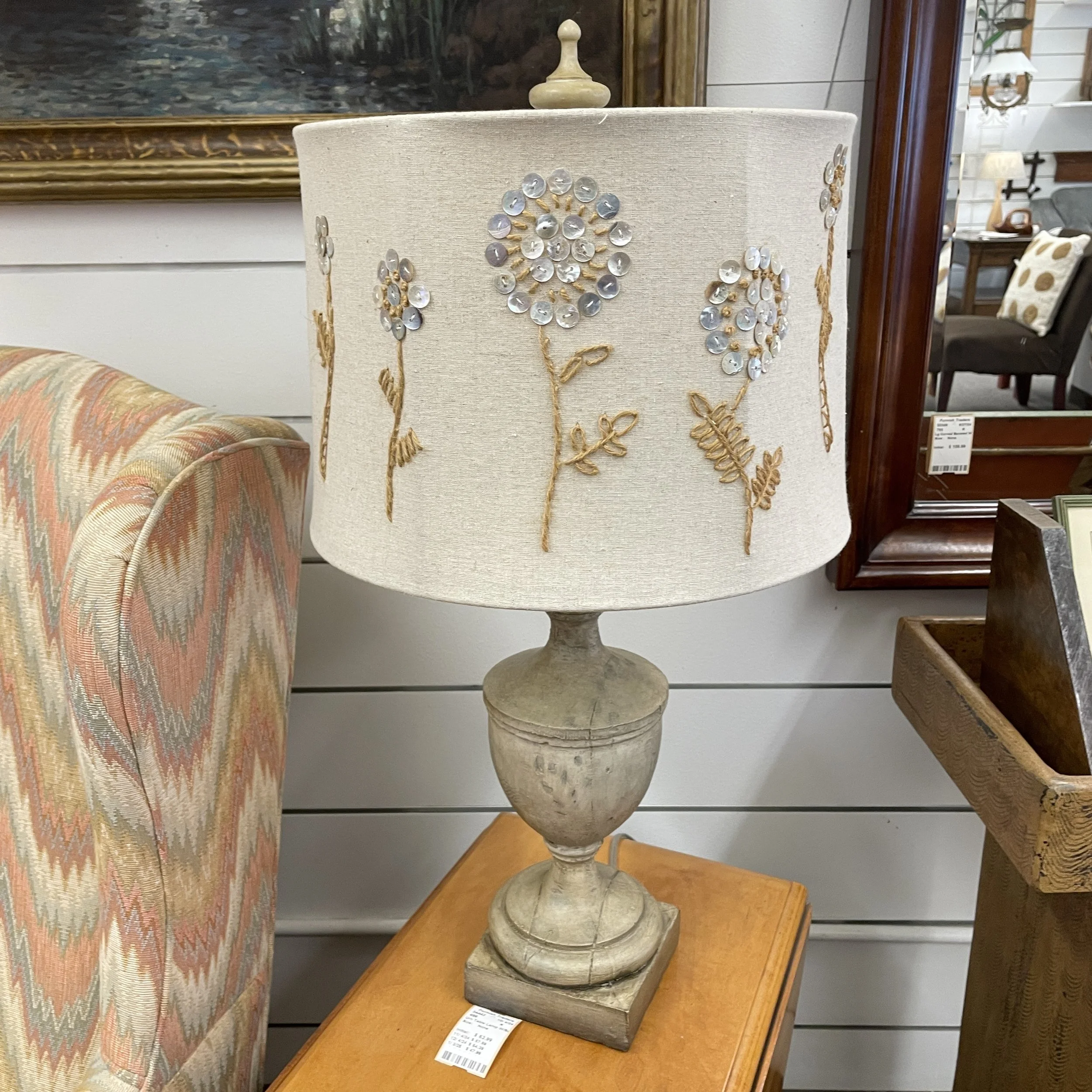 Button Shade Urn Table Lamp, 63.99