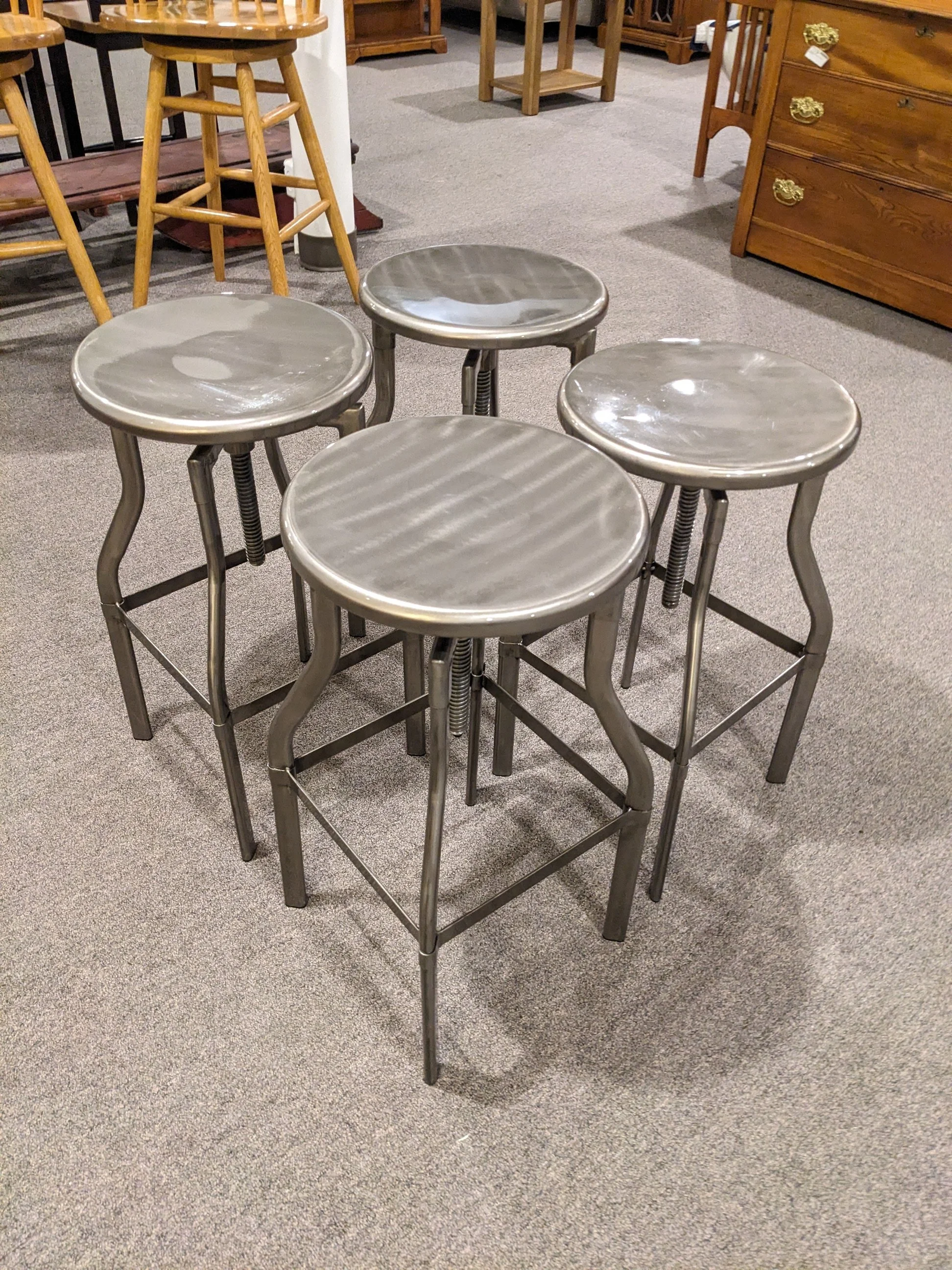 Gunmetal Machinist Adjustable Bar/Counter Stools