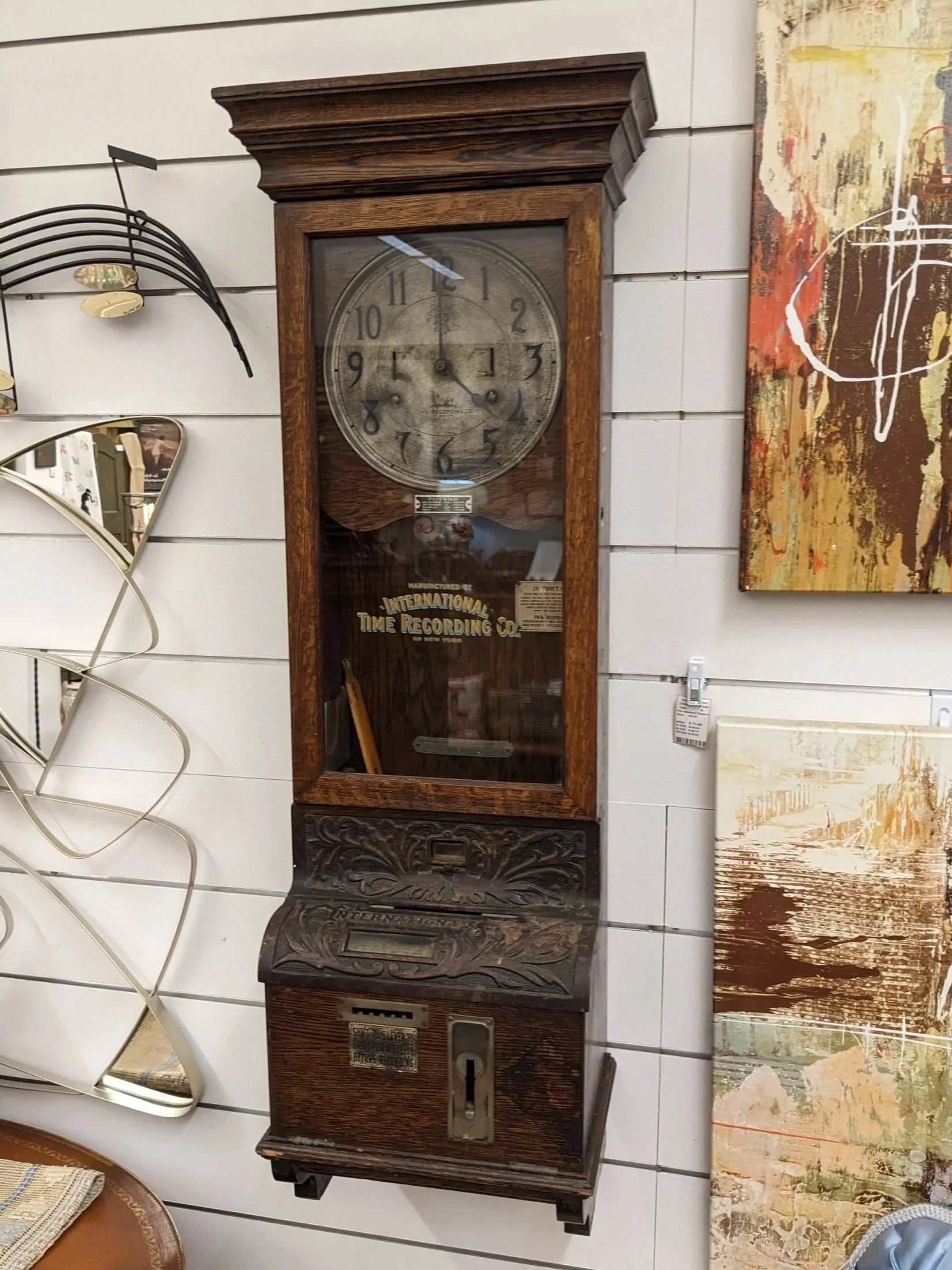 Antique Int'l Time Recording Company Clock