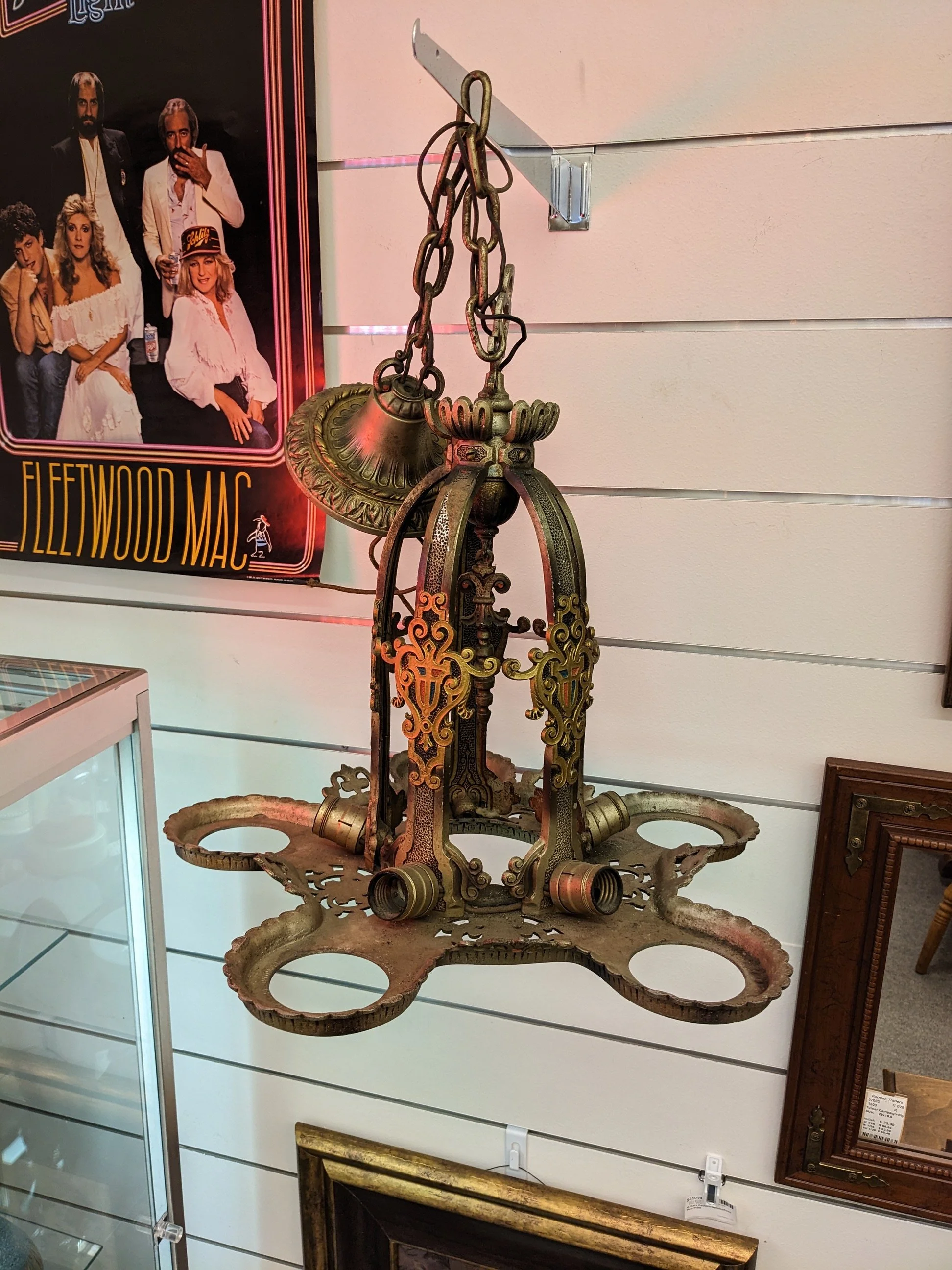 1930s Art Deco Slip Shade Ceiling Fixture