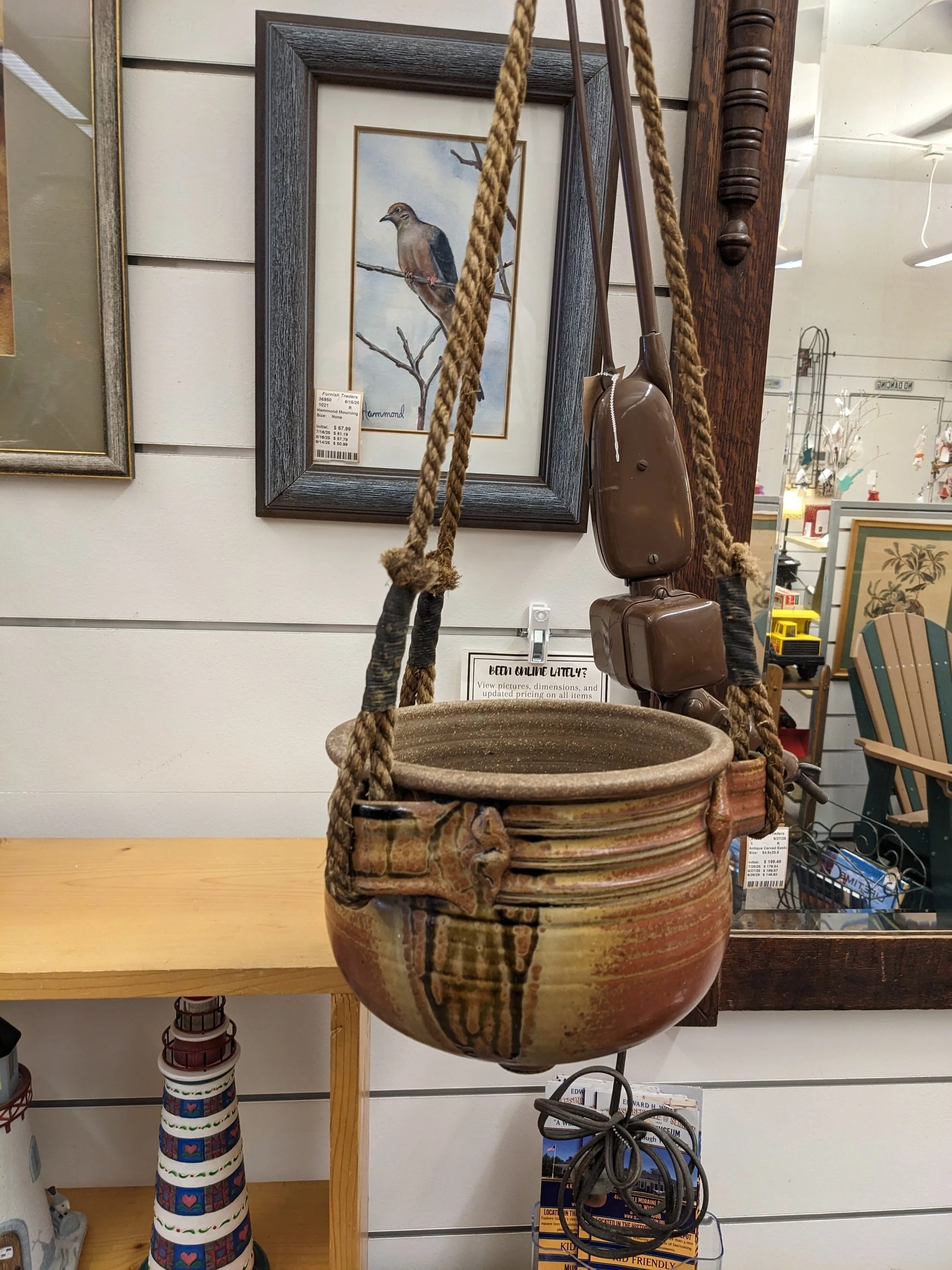 Hanging Studio Pottery Planter