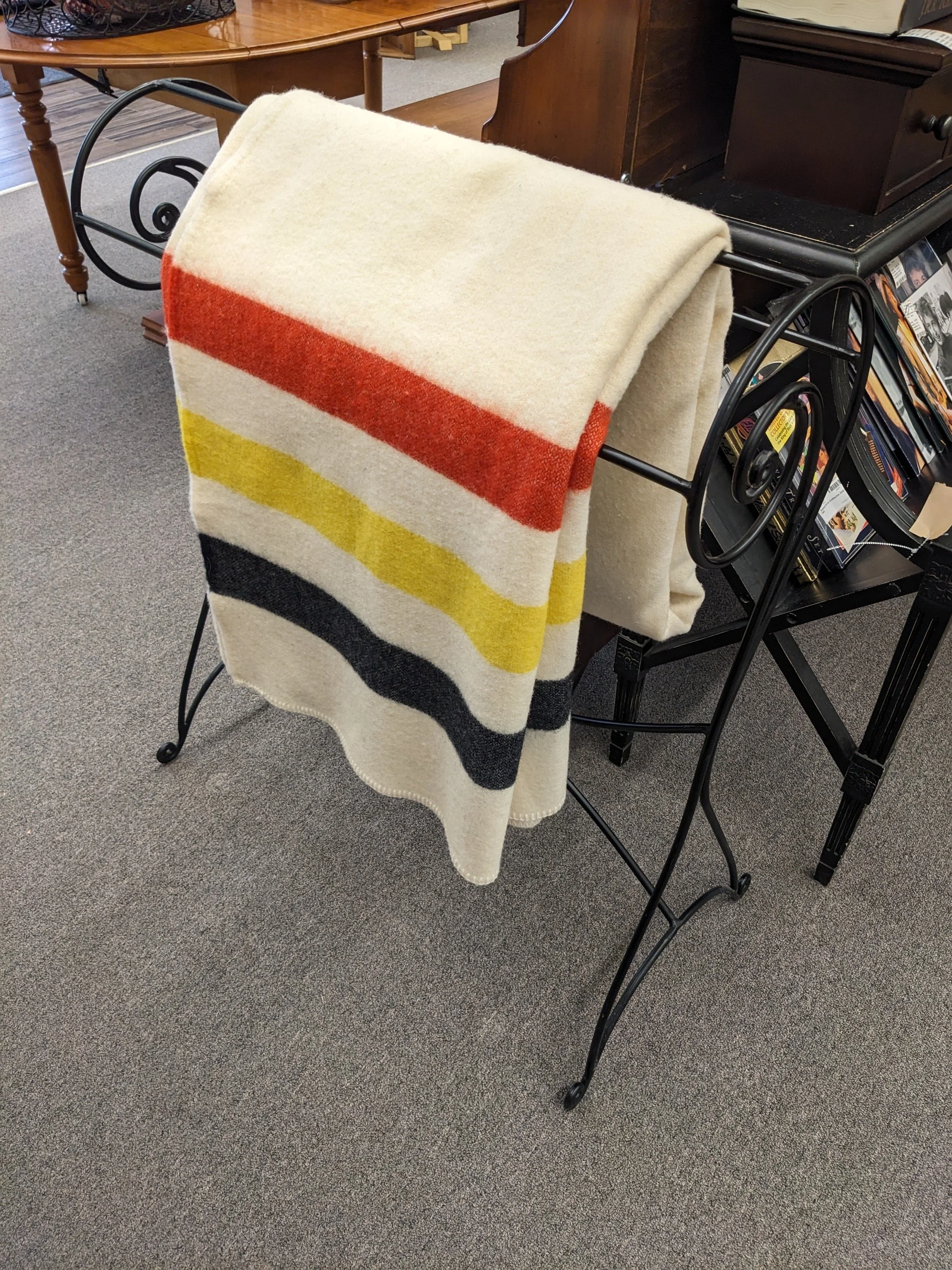 Vintage Faribo Striped Wool Blanket