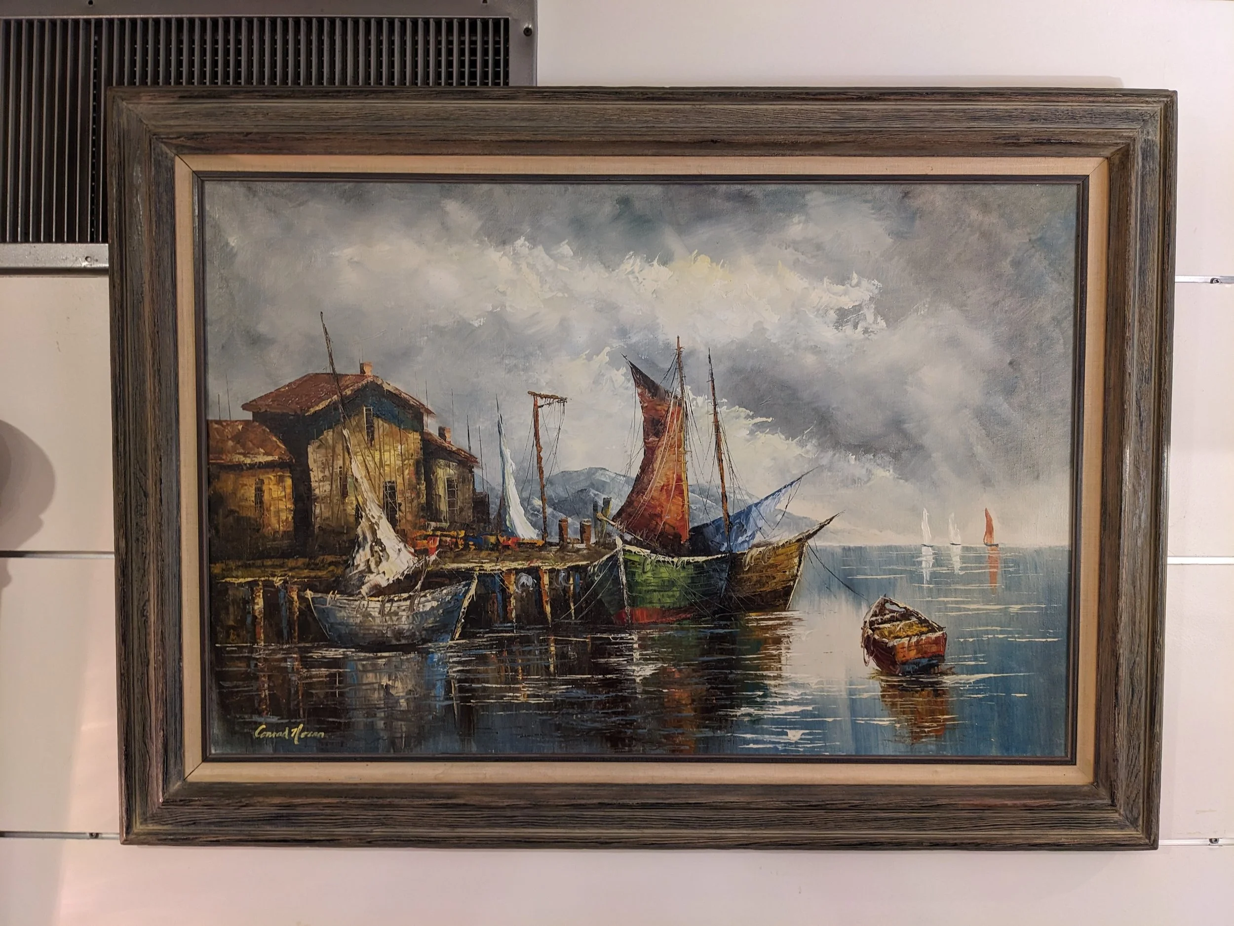 Conrad Nolan Original Nautical Oil On Canvas