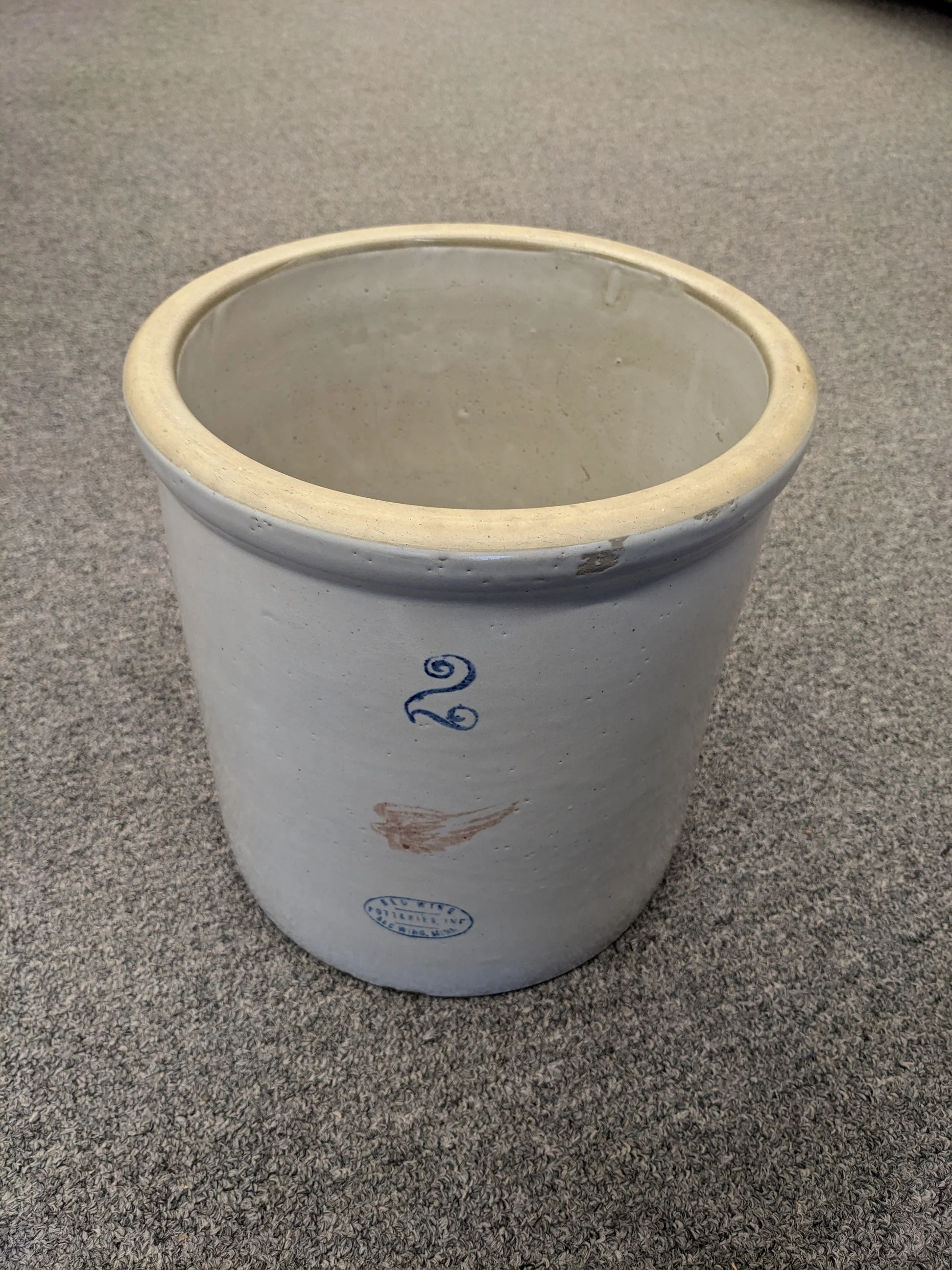 Antique Redwing Two Gallon Crock