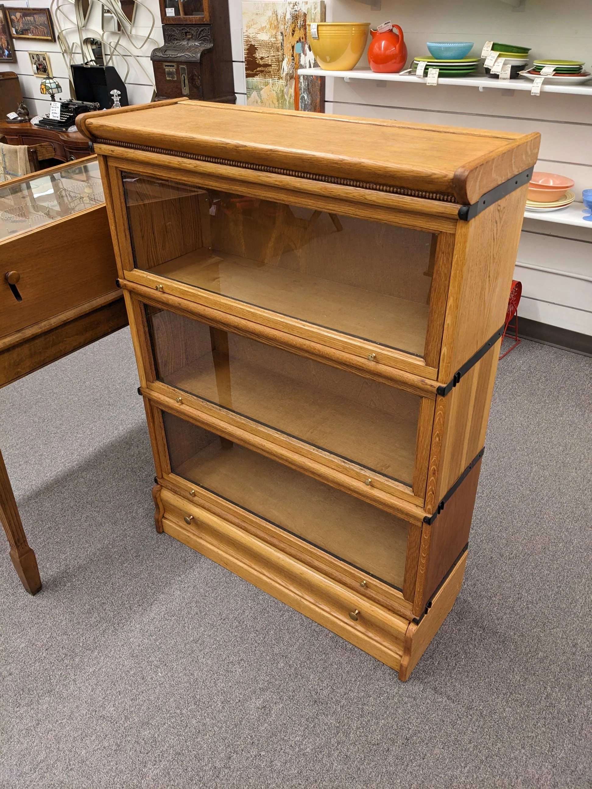 Macey 3-Stack Oak Barrister Bookcase