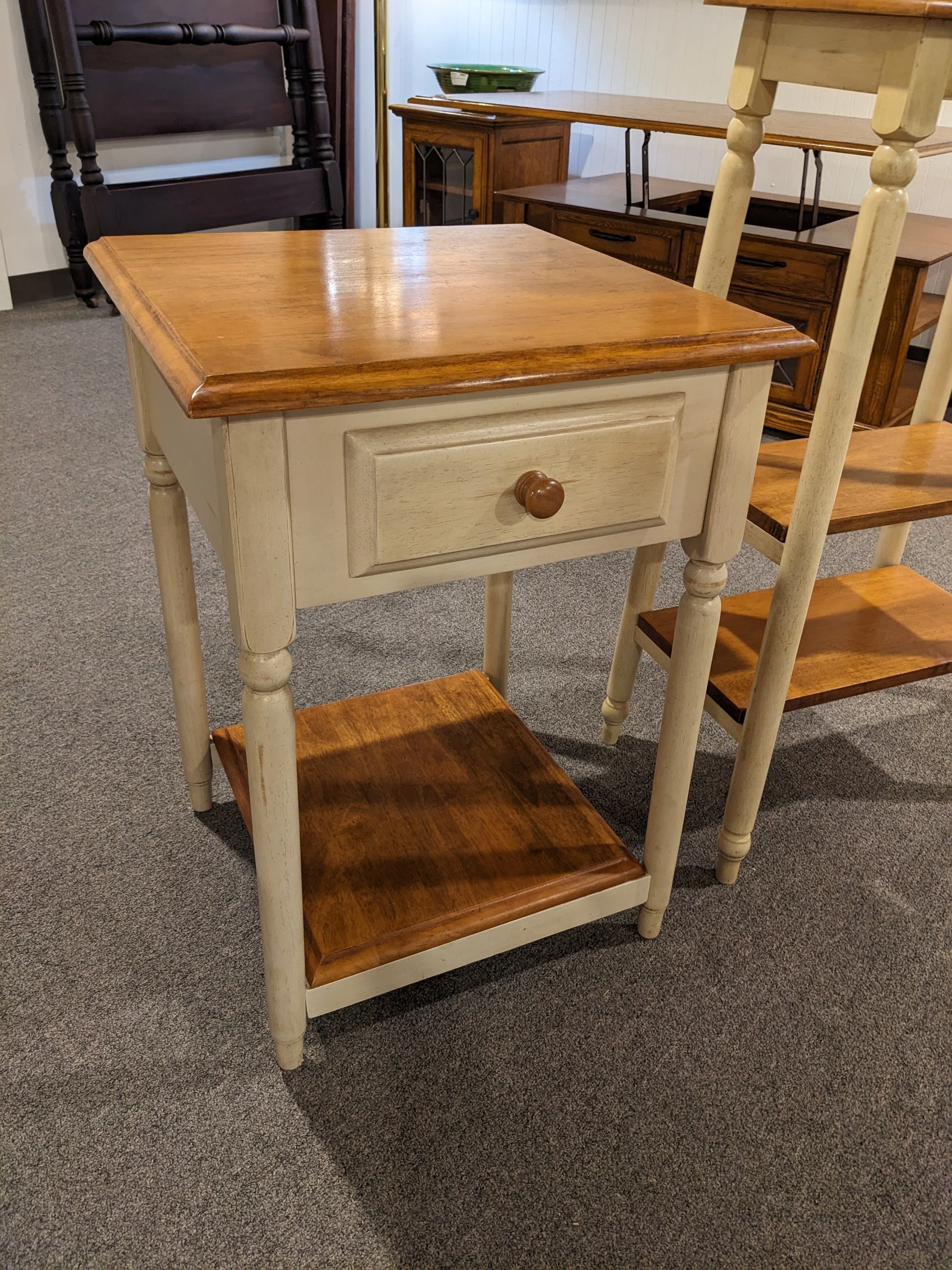 Two-Tone One-Drawer End Table