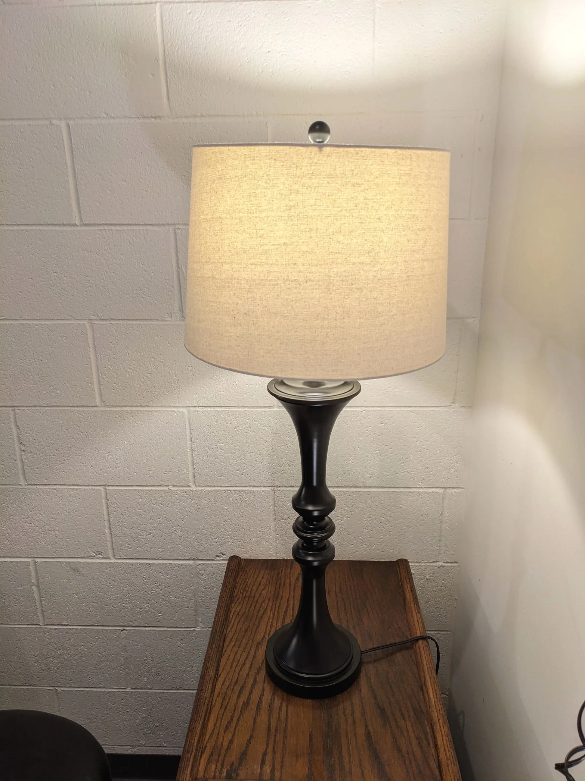 Traditional Espresso Turned Base Lamp
