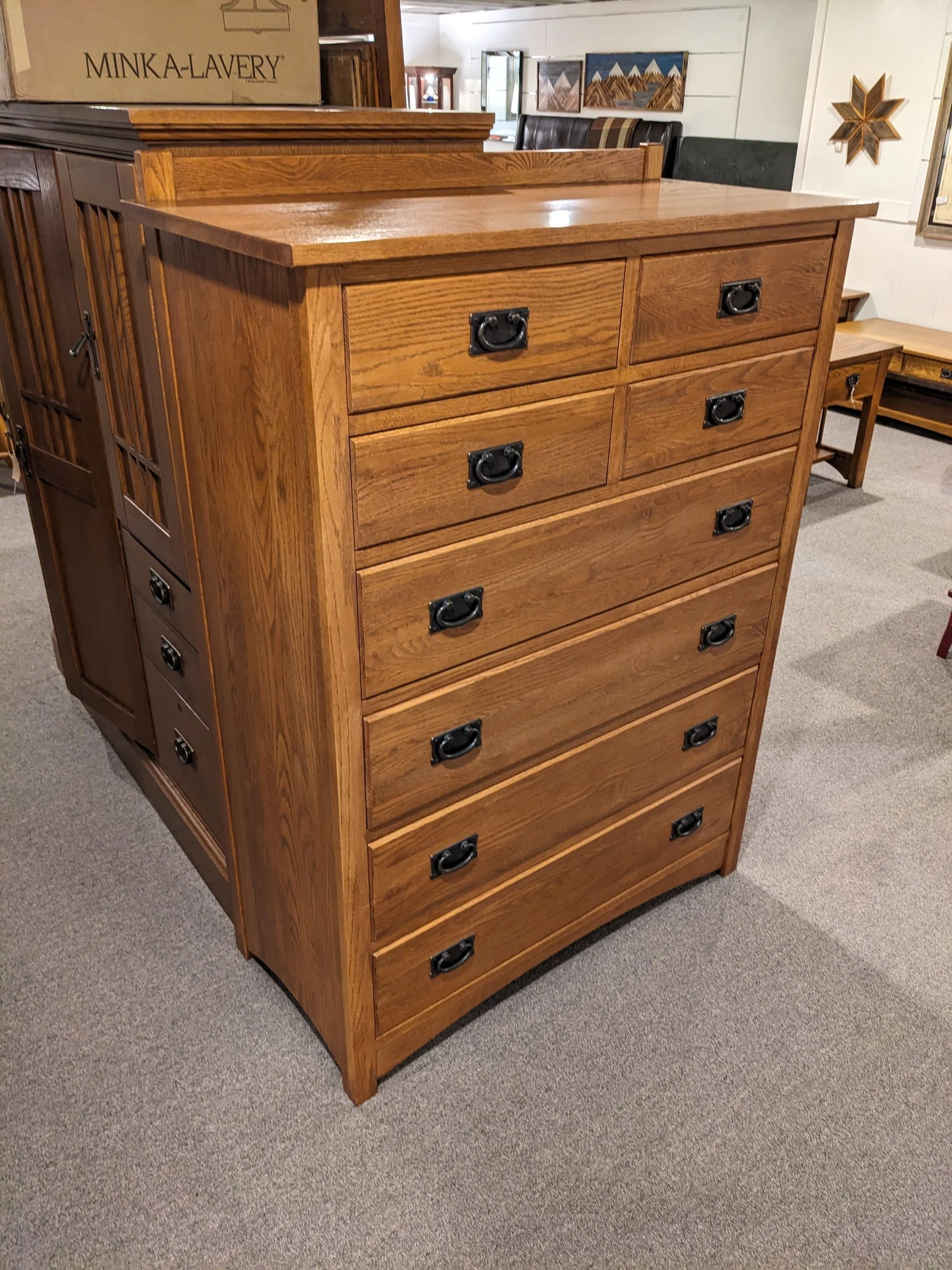 Mission Oak Highboy Dresser